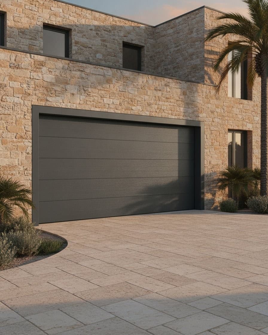 Anthracite Panelled Garage Door