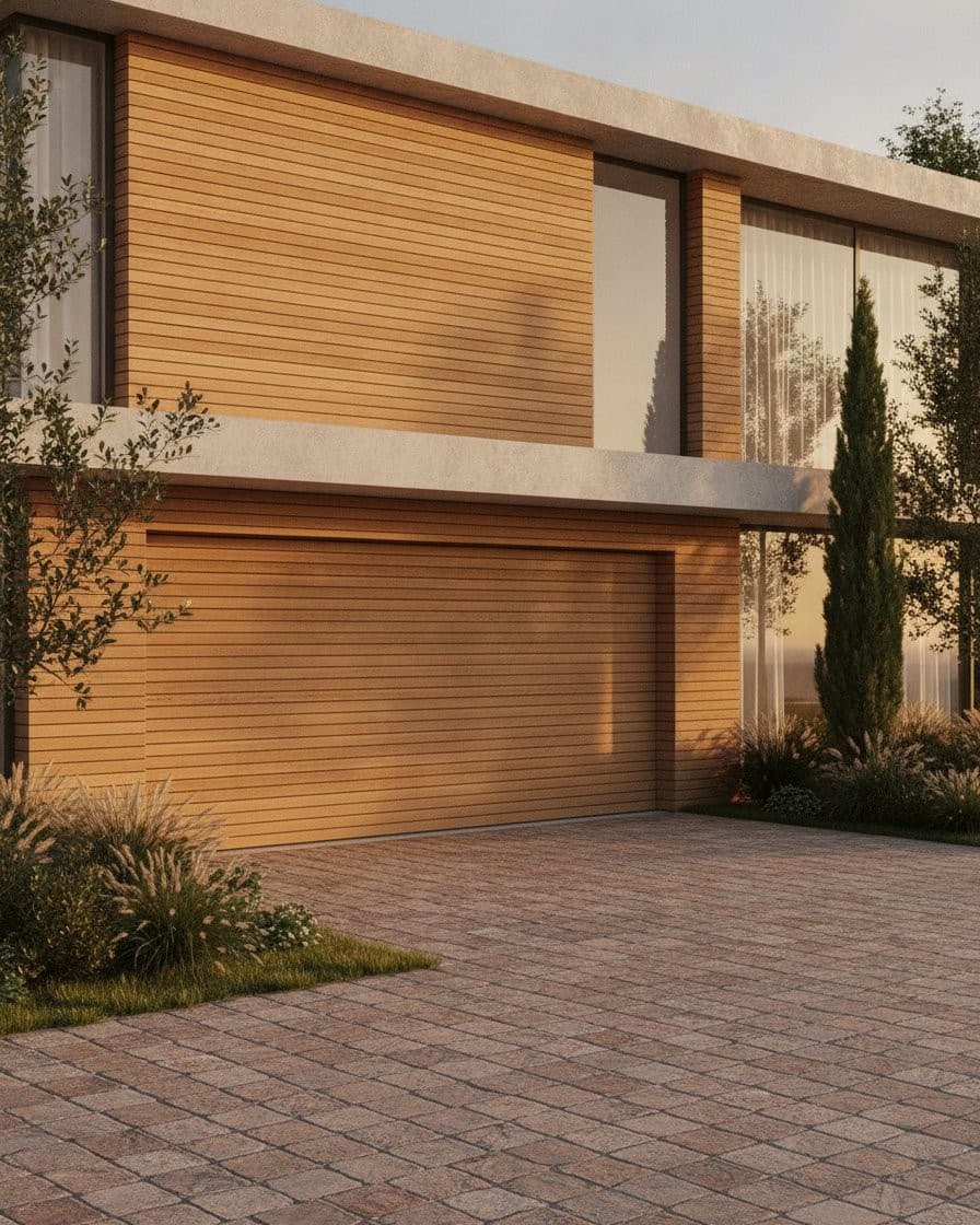 Cedar-Clad Garage Door