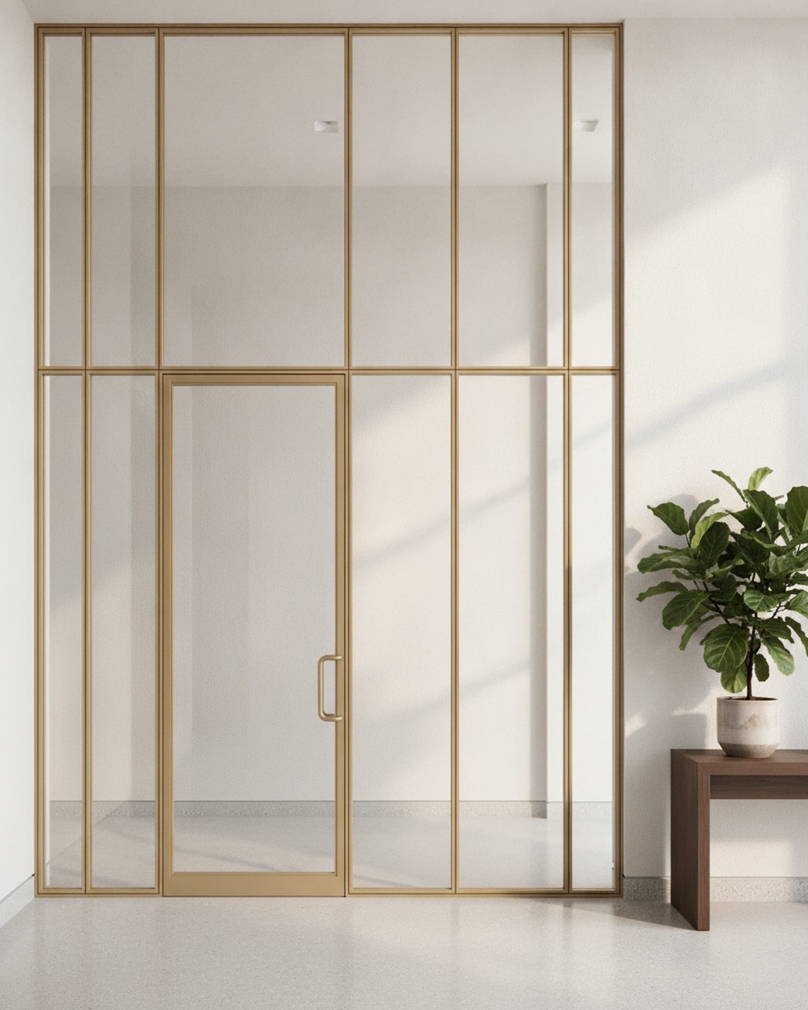 Glazed Lobby Partition Door