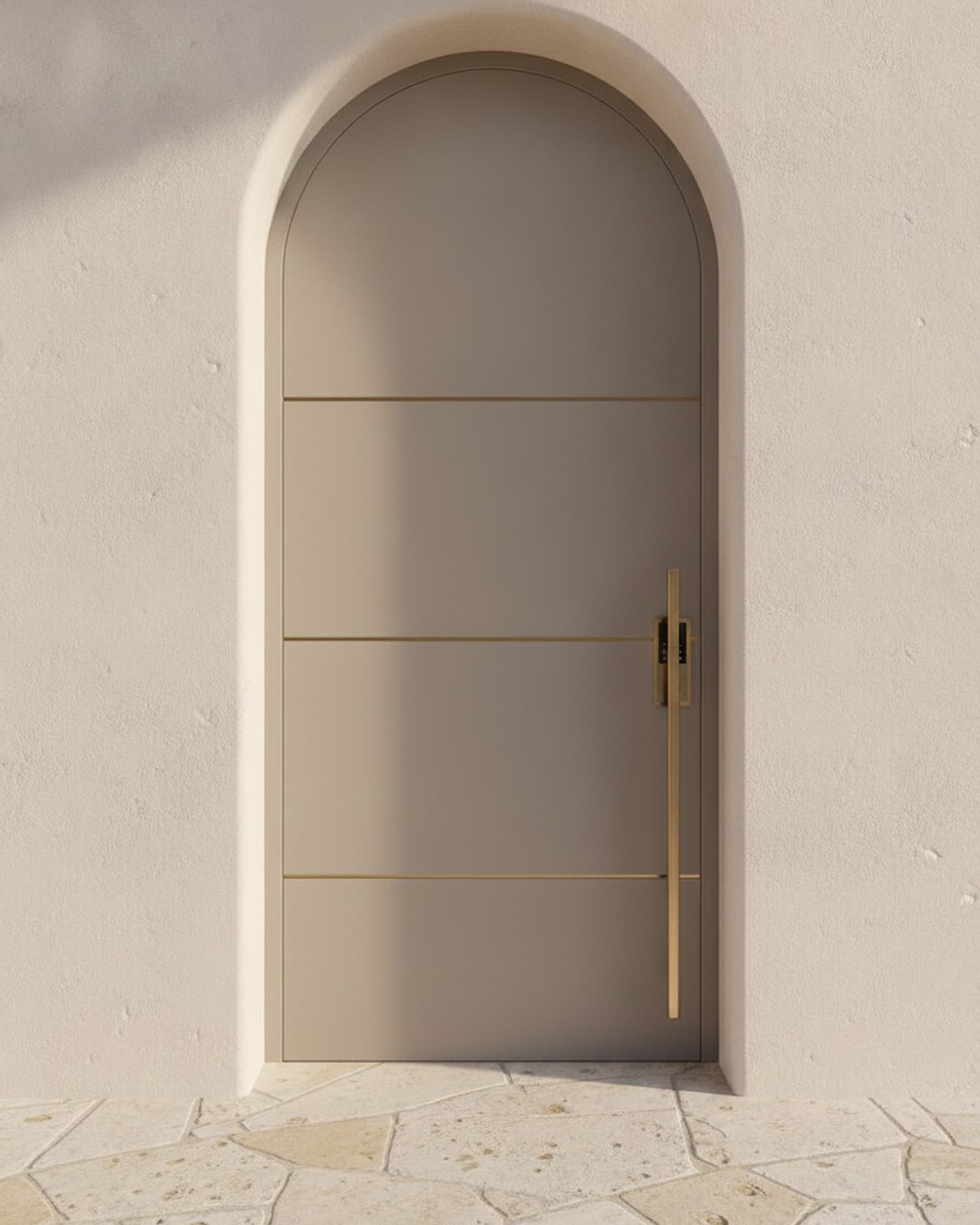 Brass-Line Modern Entrance Door