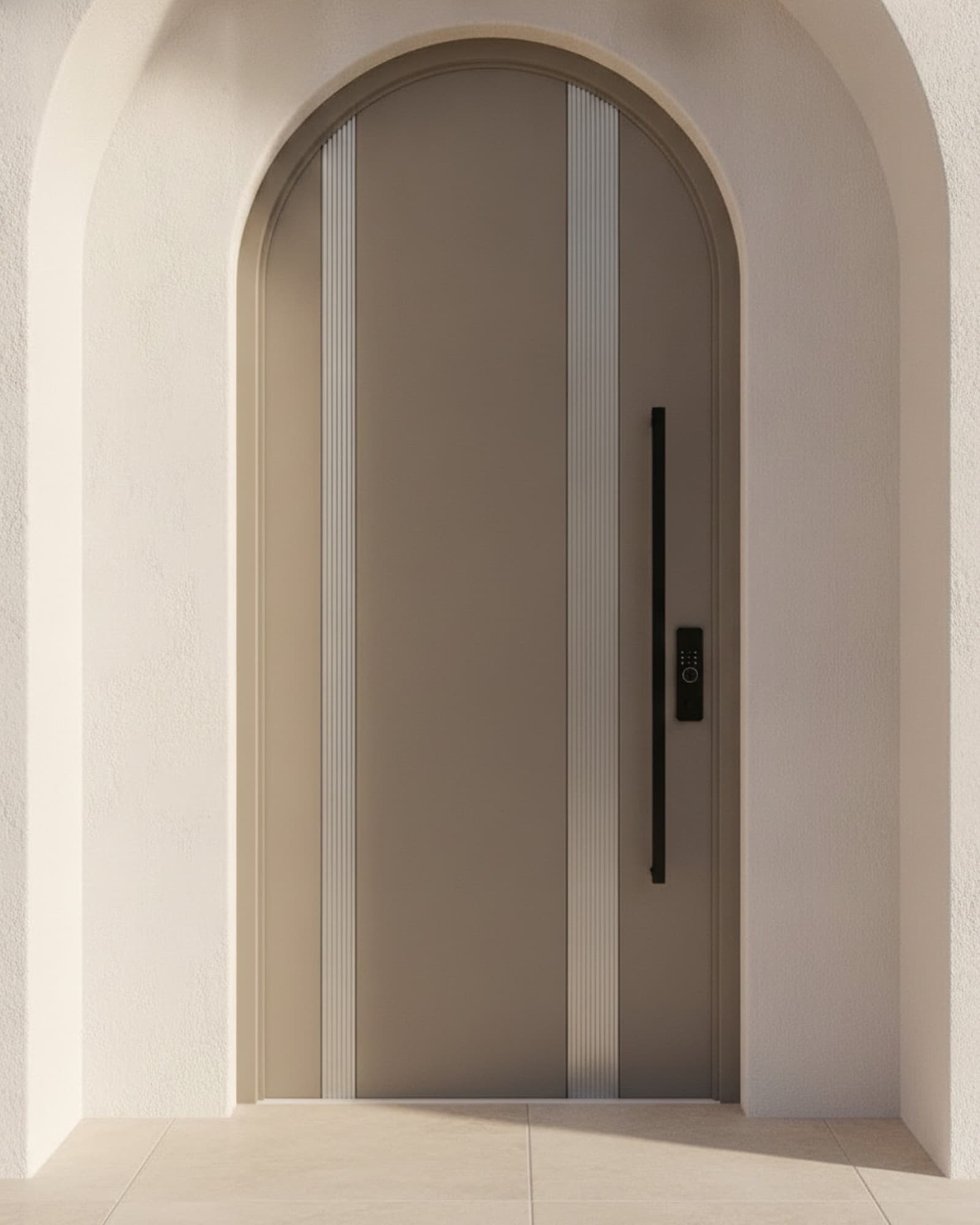 Brushed Steel Entrance Door