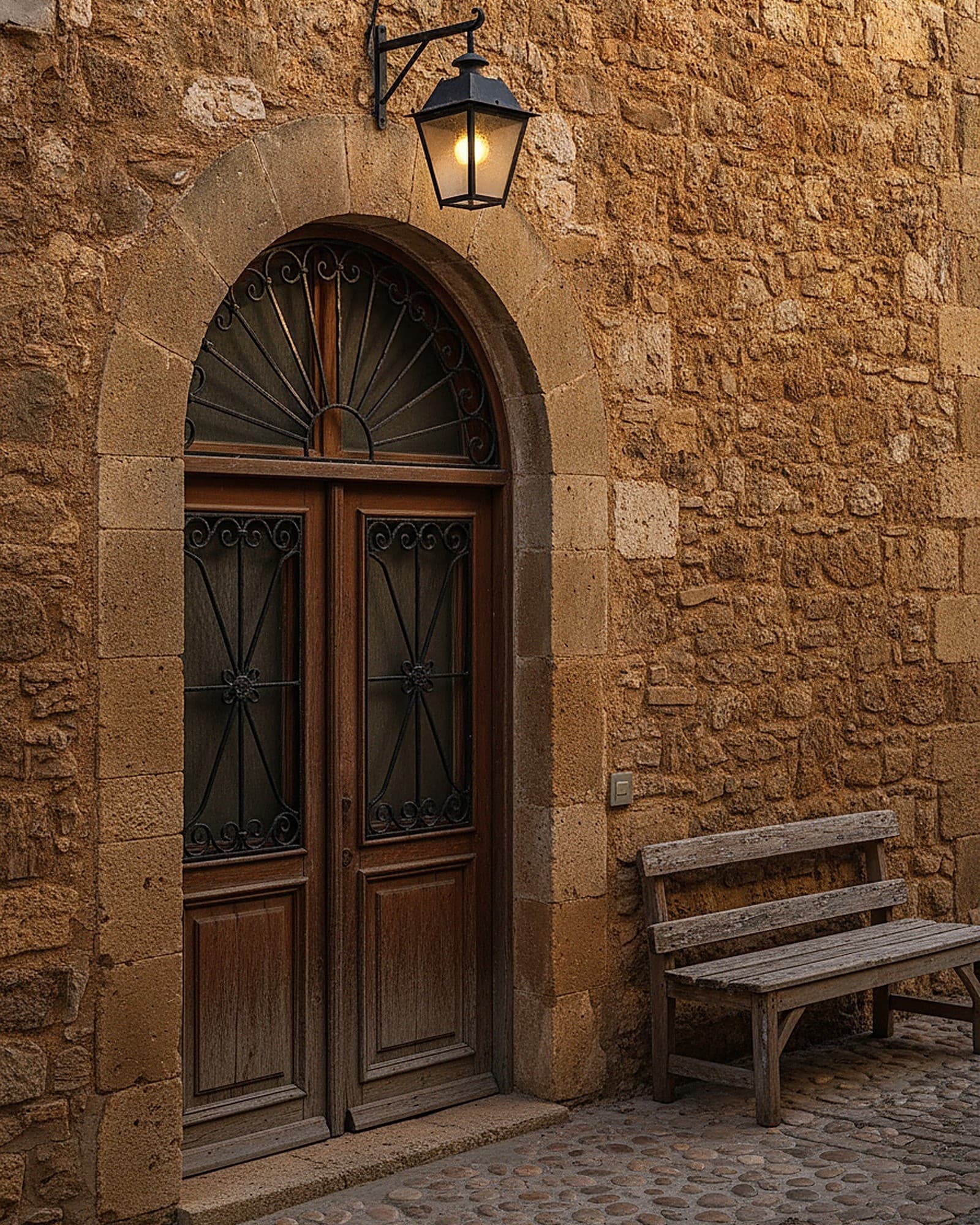 Glazed Grille Entrance Door