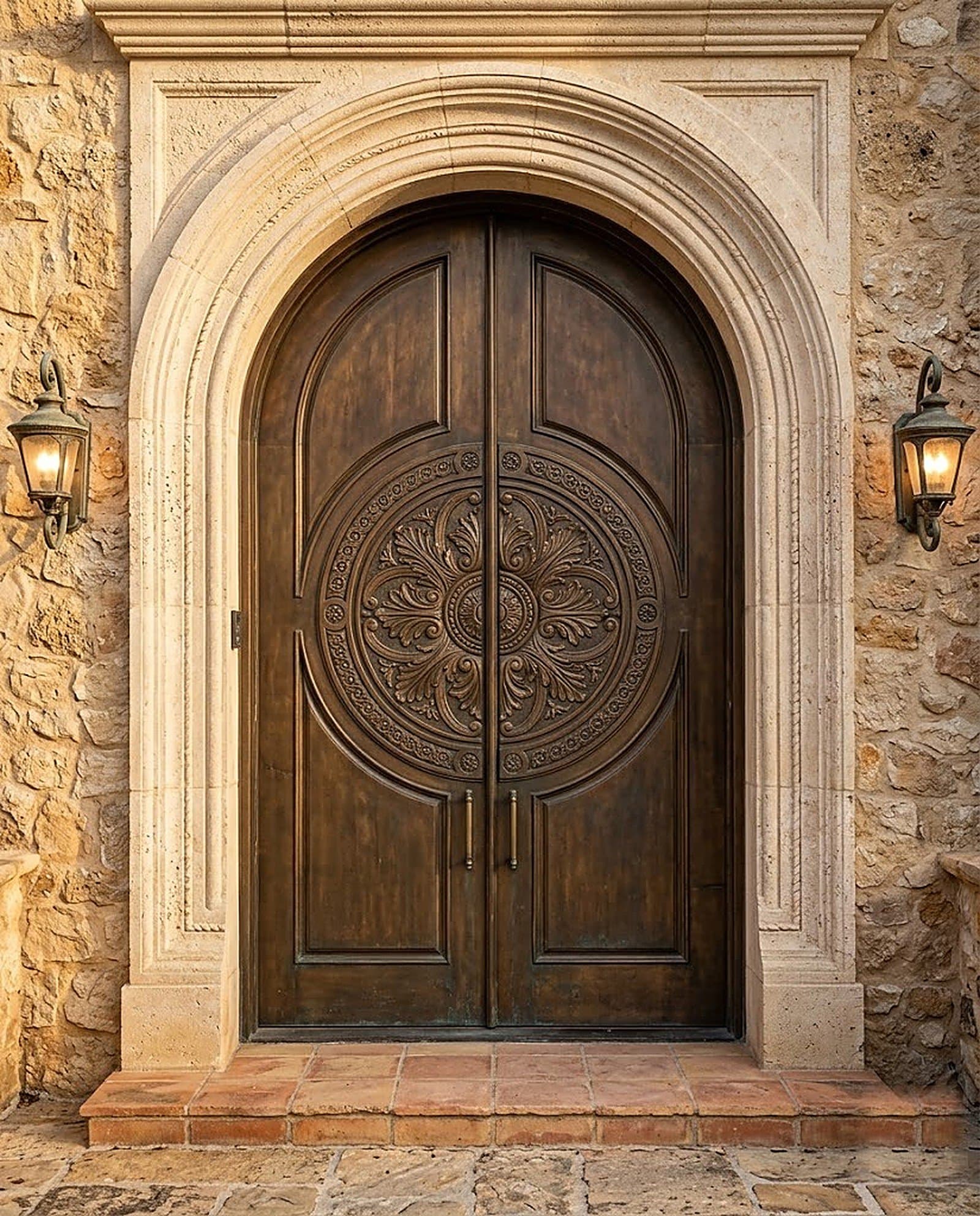 Carved Medallion Double Door