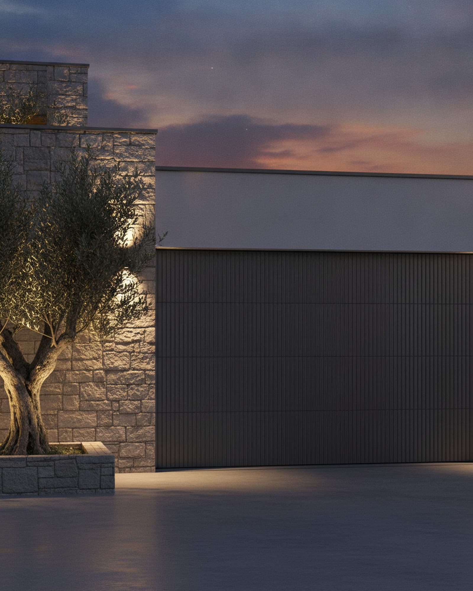 Ribbed Aluminium Garage Door