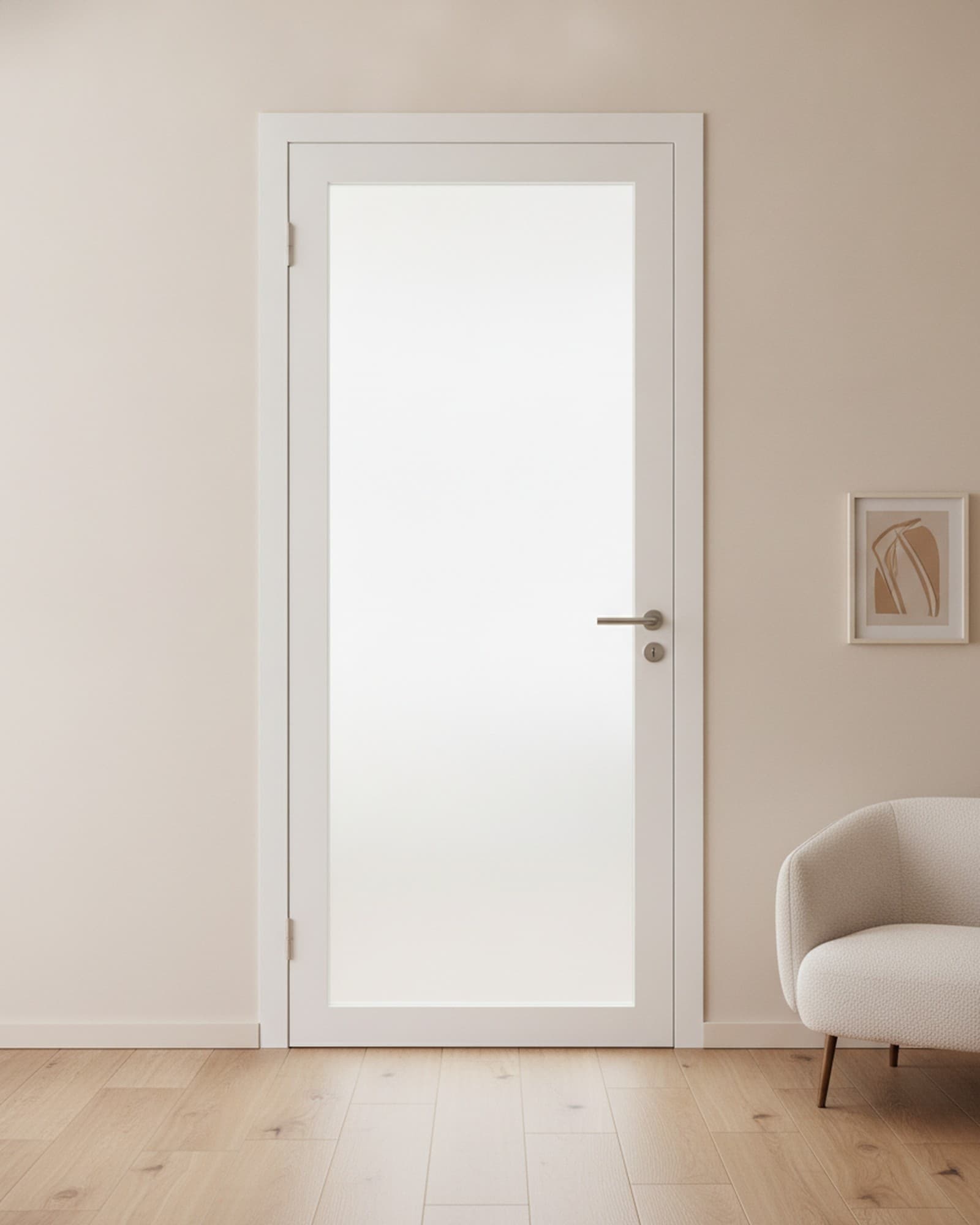Frosted Panel Door