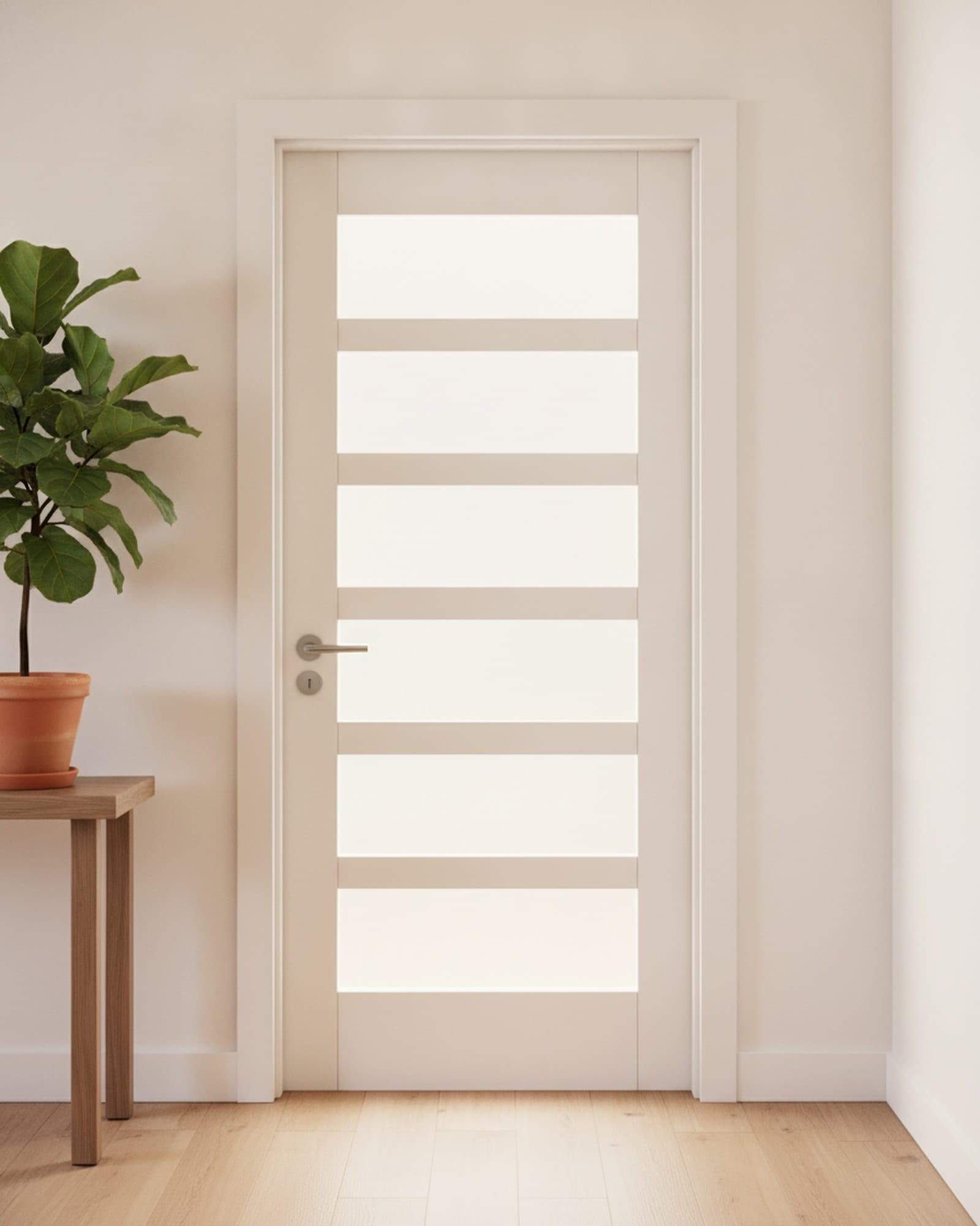 Slatted Glass Door