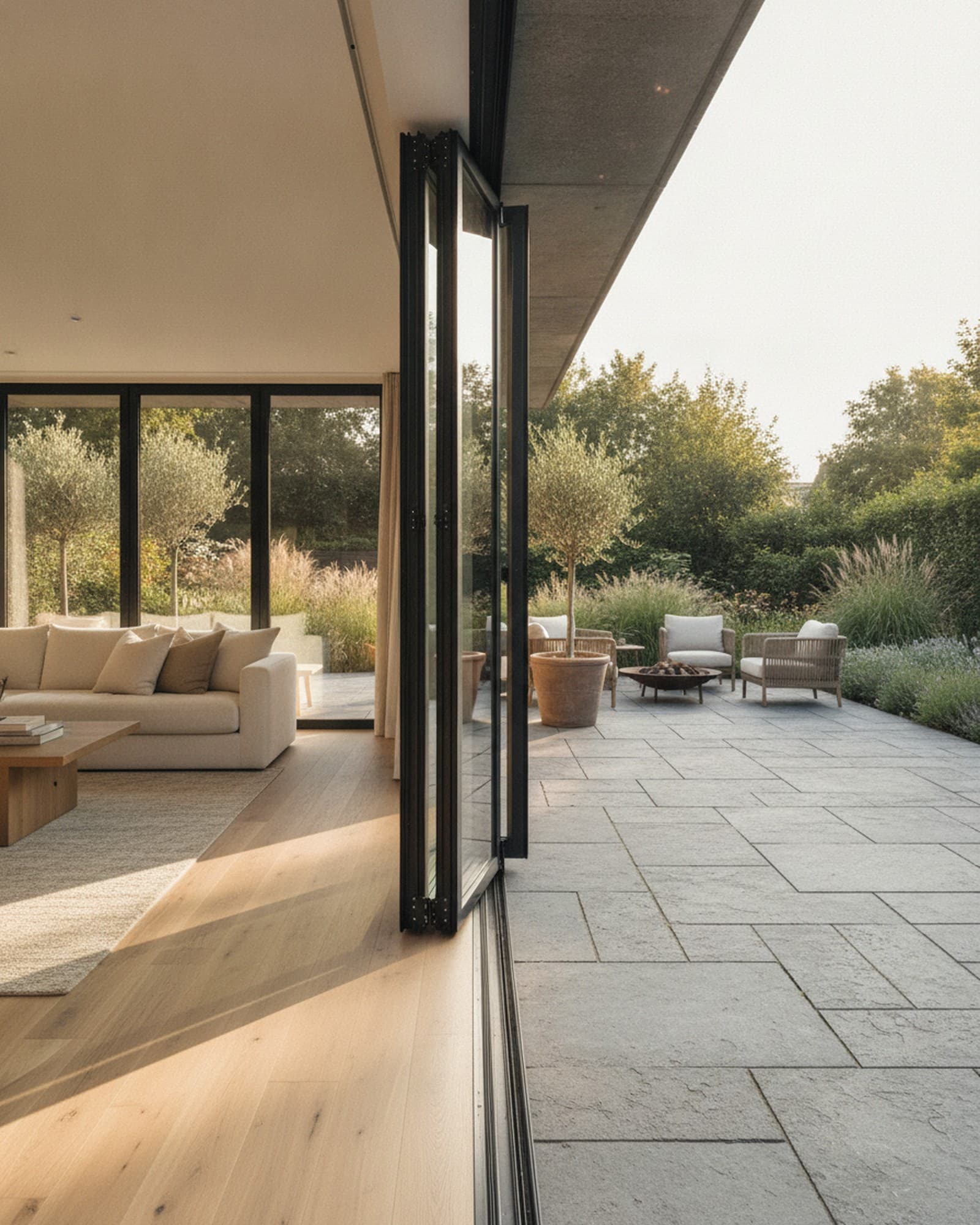 Bi-Fold Glass Wall