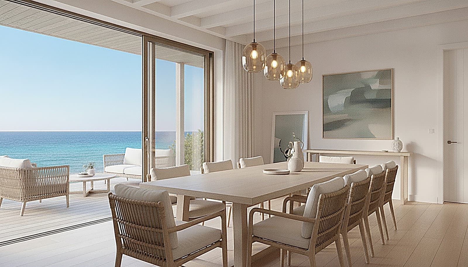 The dining area