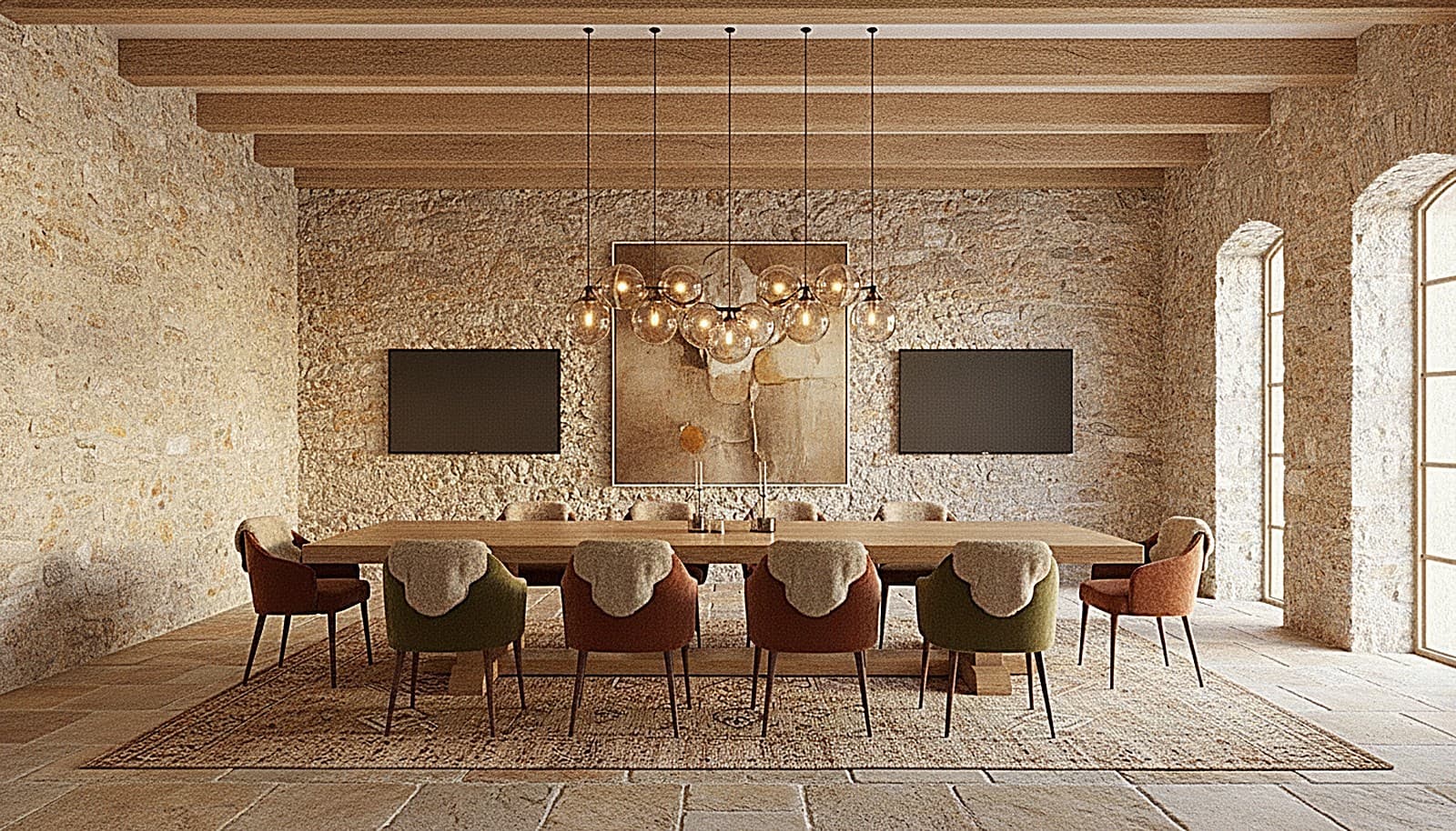 The dining area