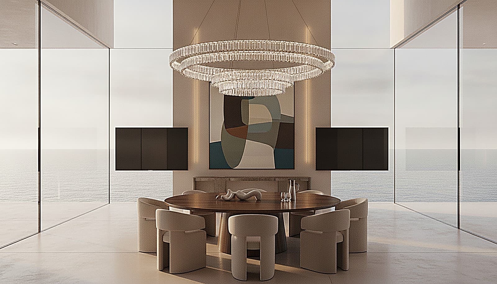 The dining area