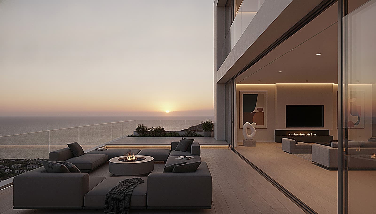 The terrace