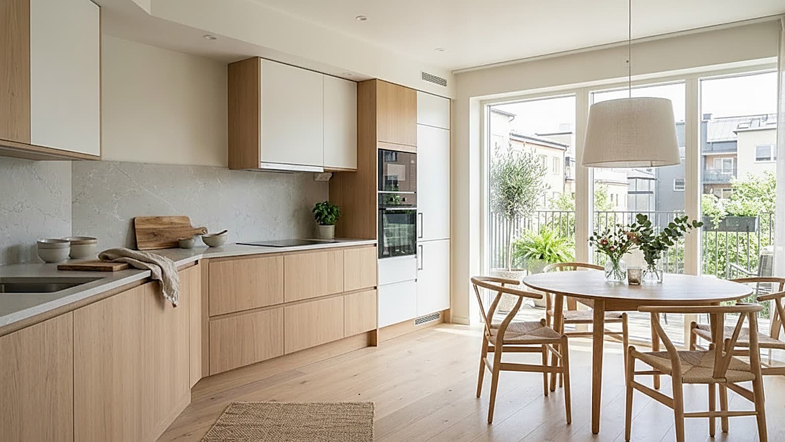 The apartment kitchen
