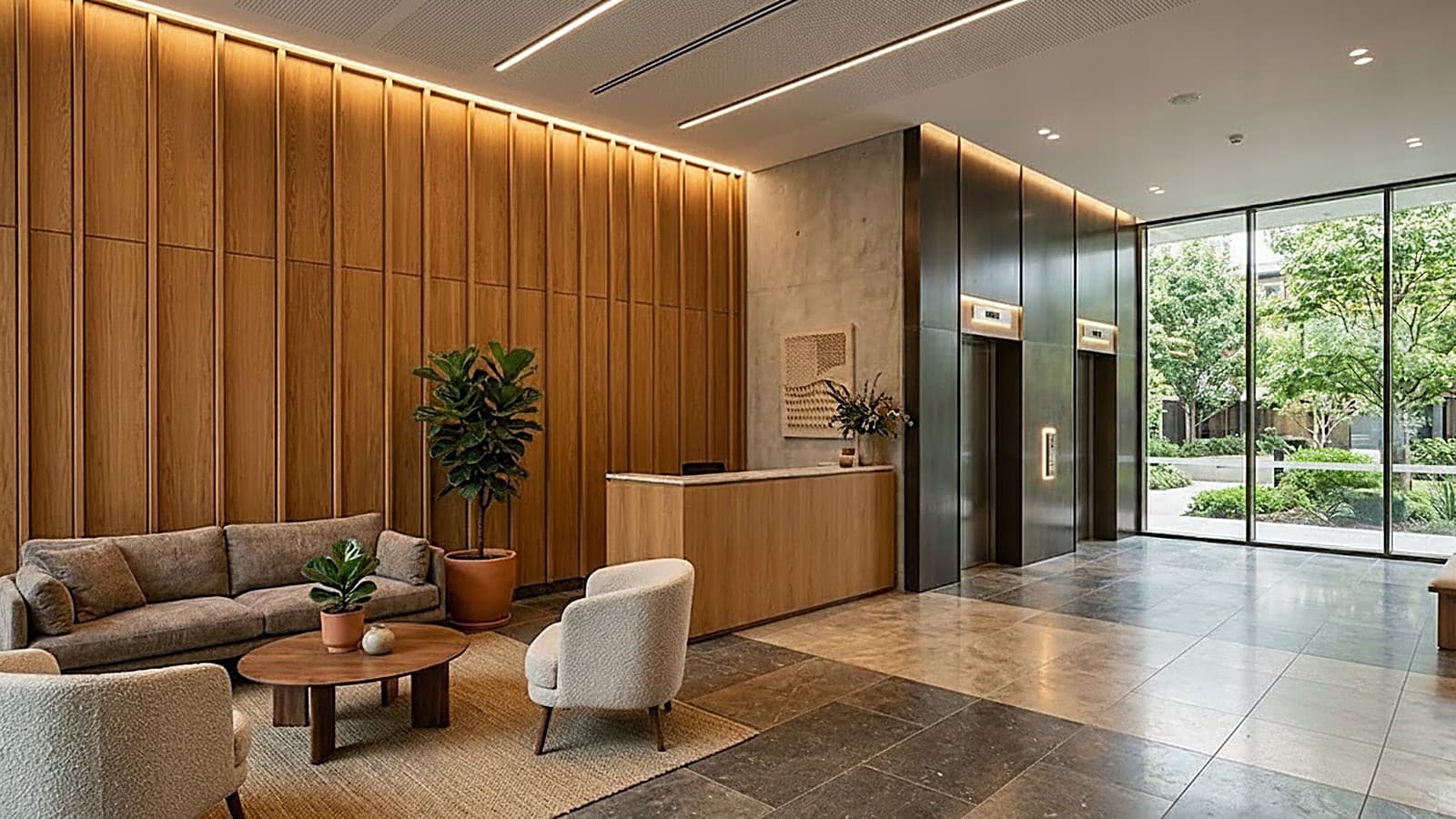 The residents' lobby
