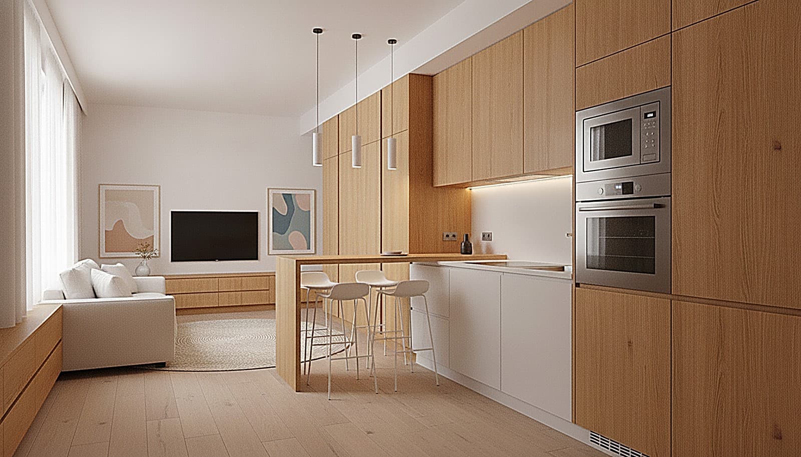 The kitchenette