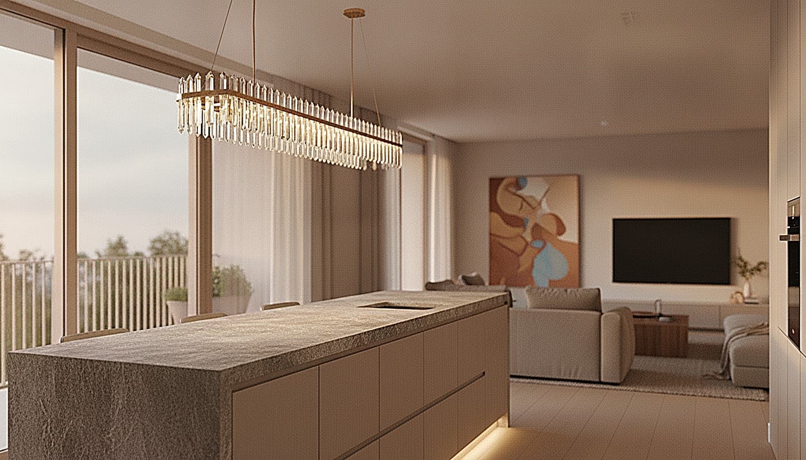 The island chandelier