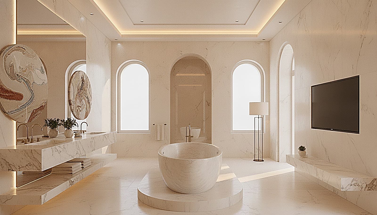 The principal bathroom