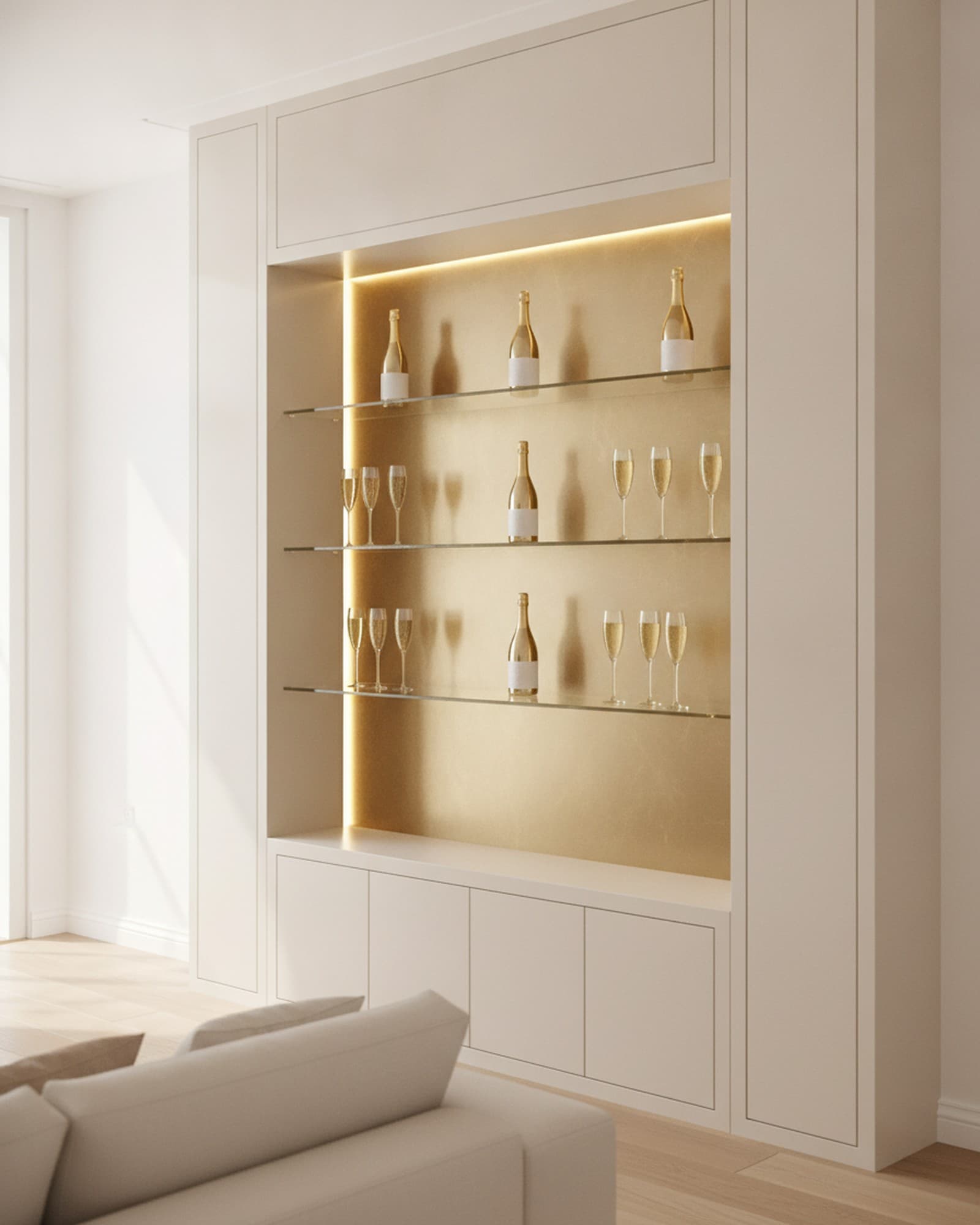 Champagne Media Wall