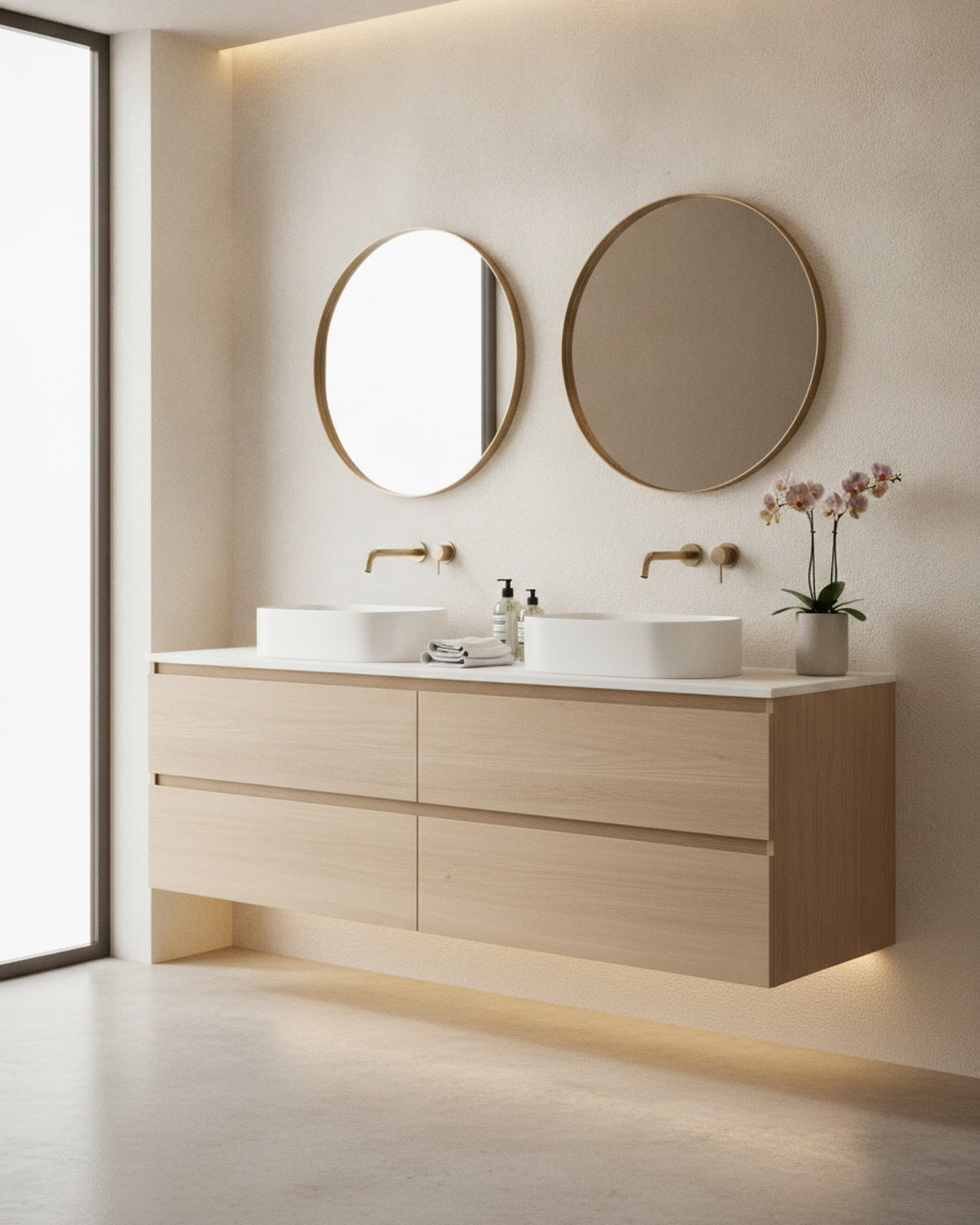 Floating Double Vanity