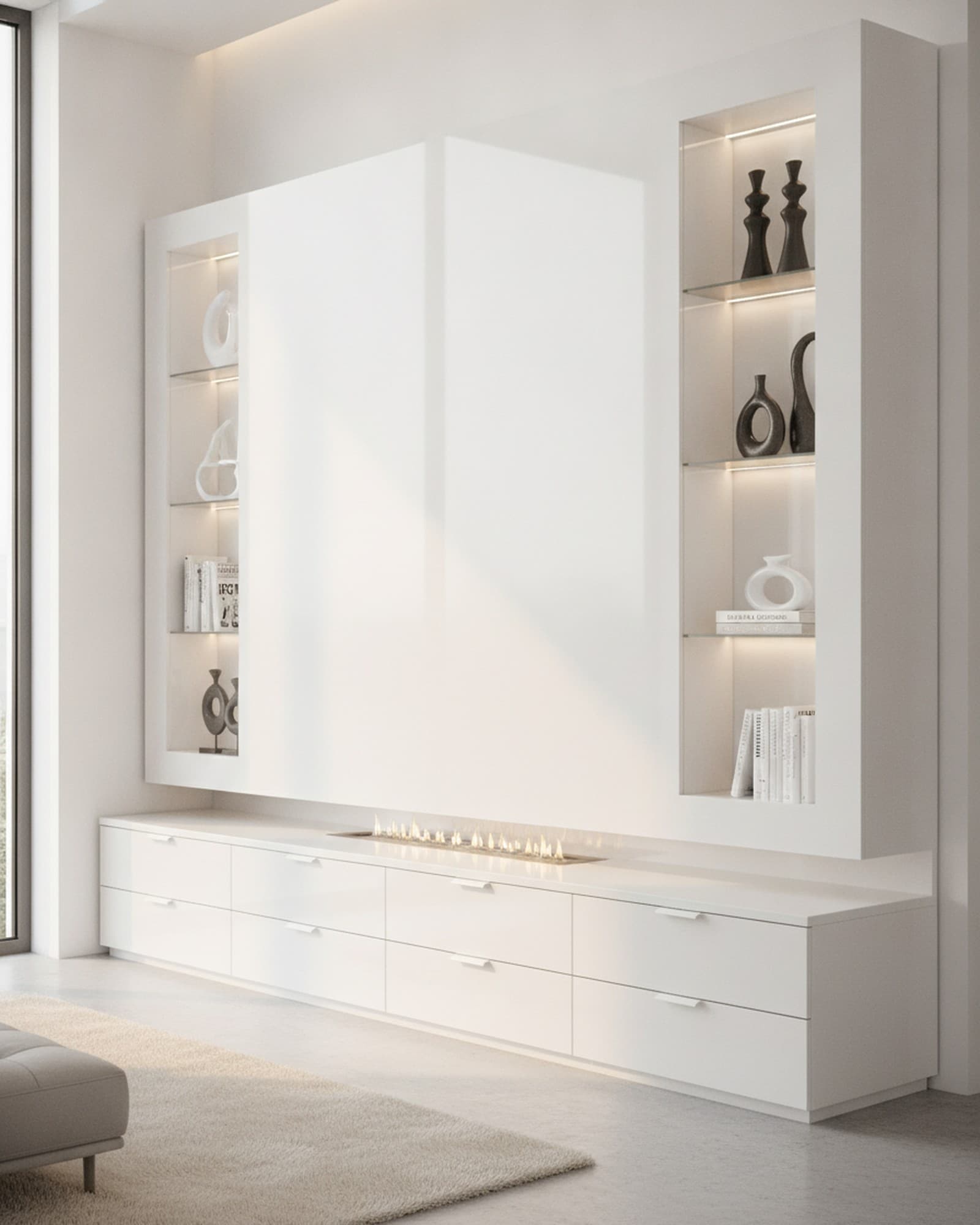 Glossy White TV Unit