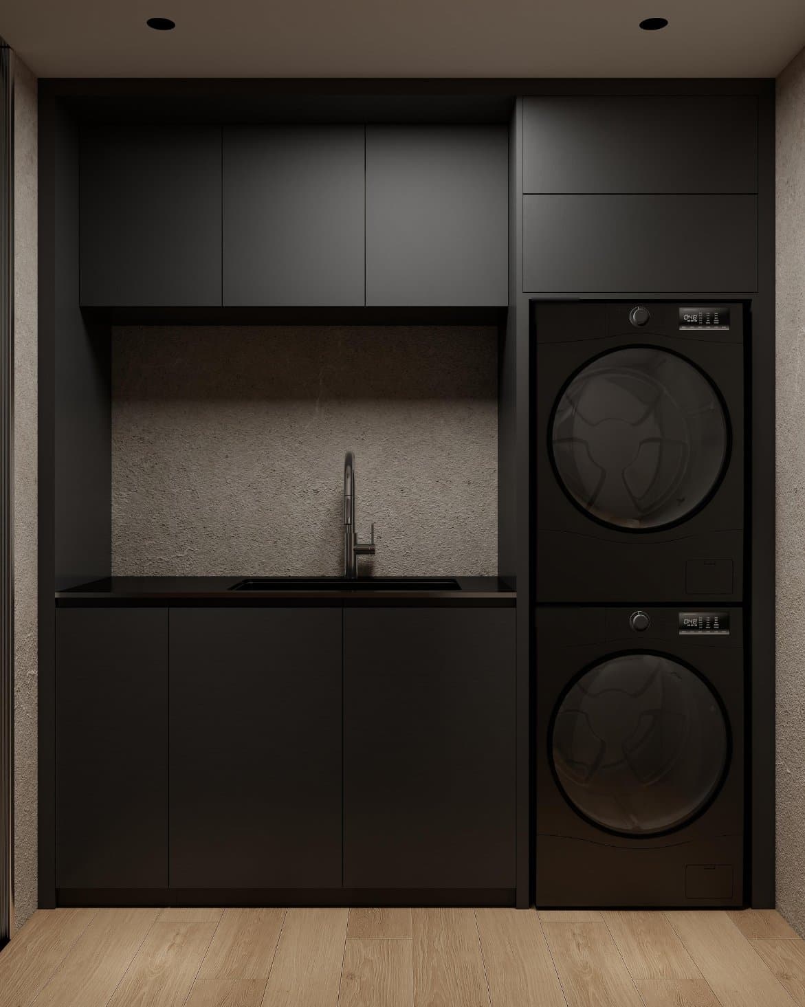 Matte Black Laundry Unit