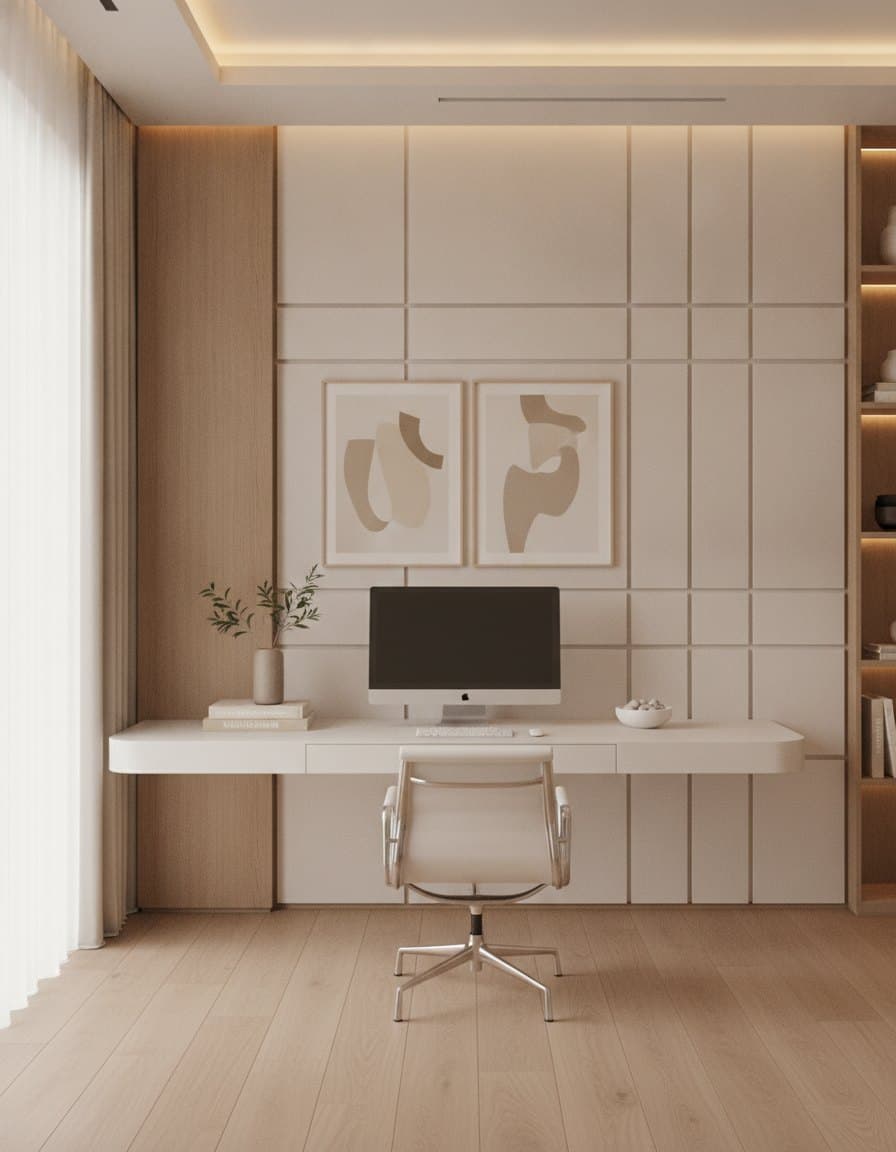 Minimal White Office