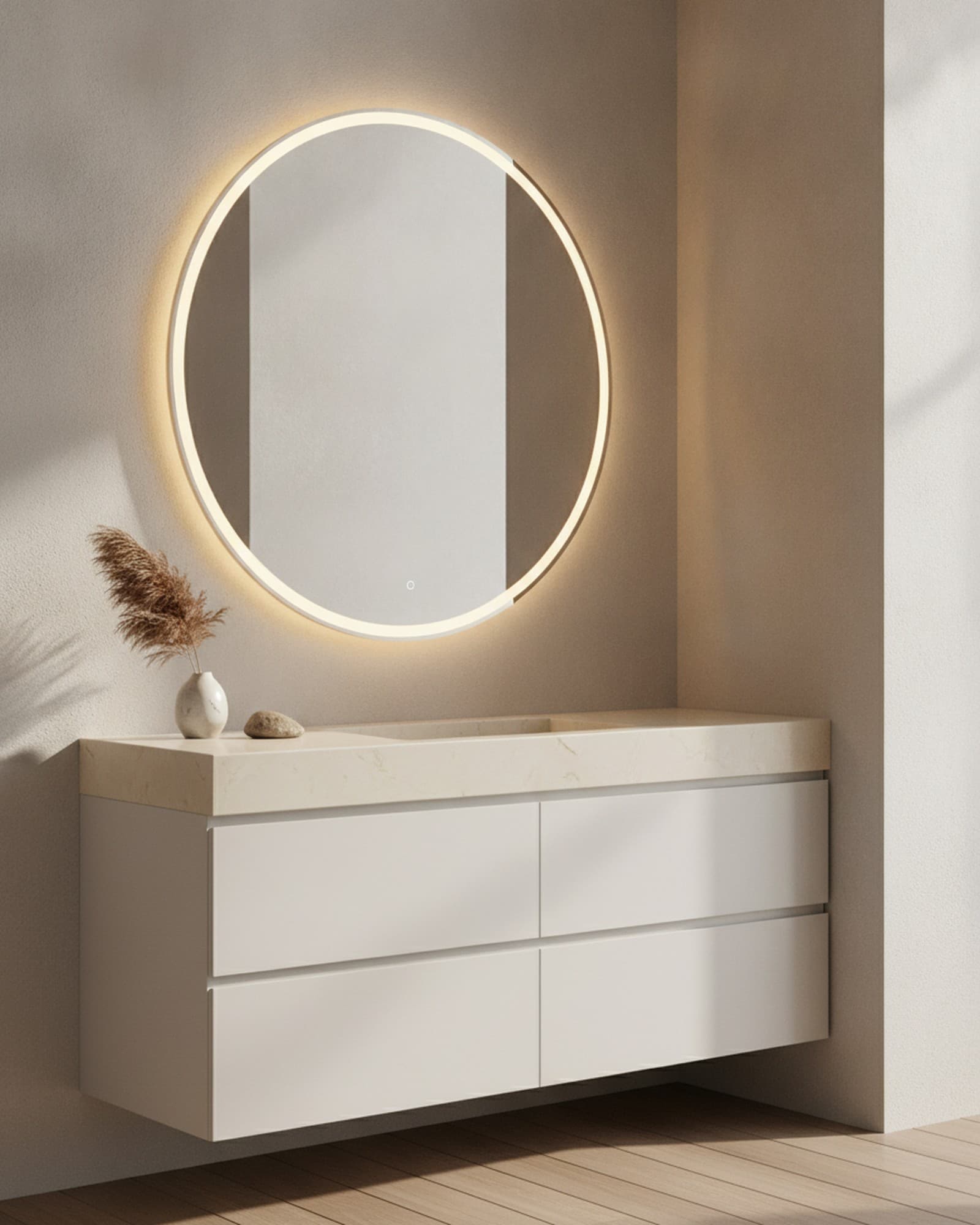 Round-Mirror Vanity