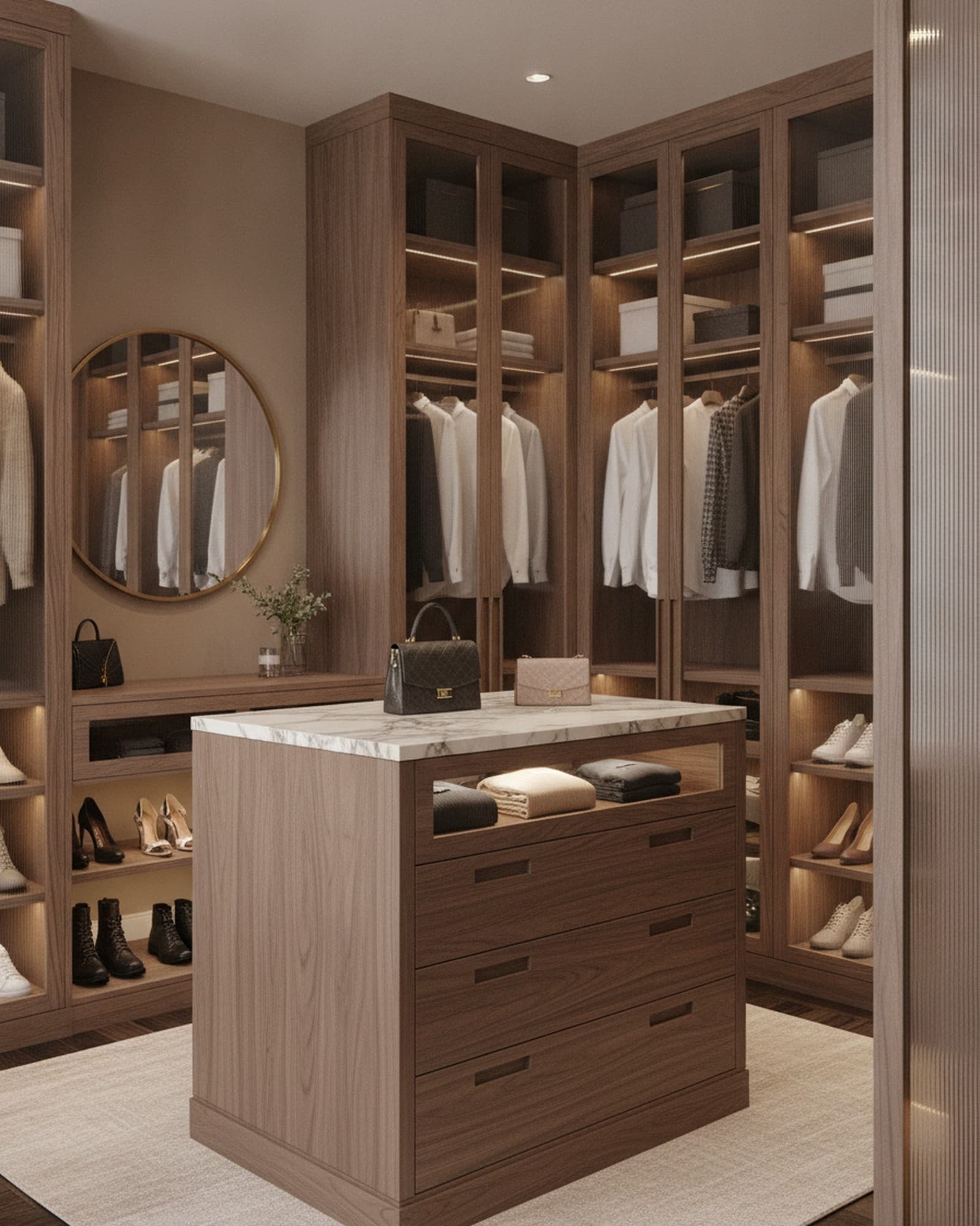 Walnut Walk-in Dressing Room