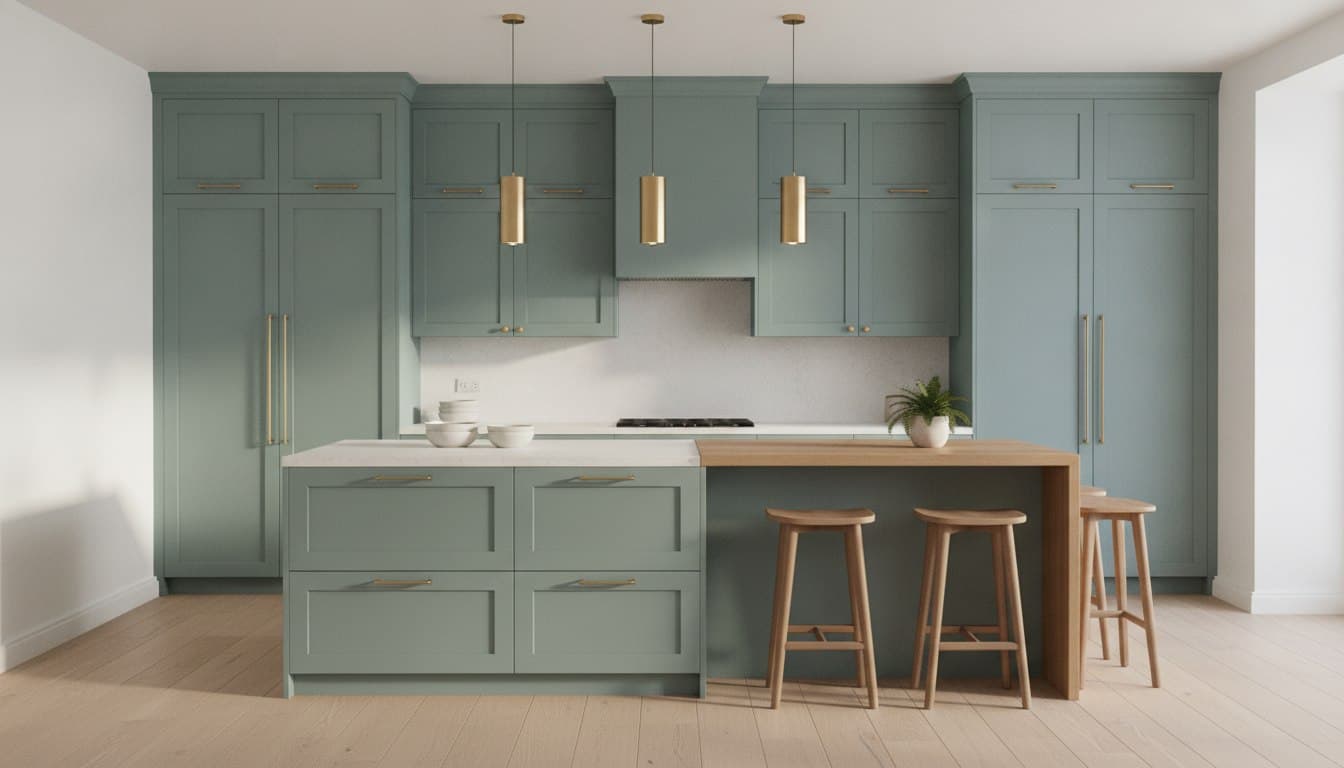 Blue-Green Kitchen