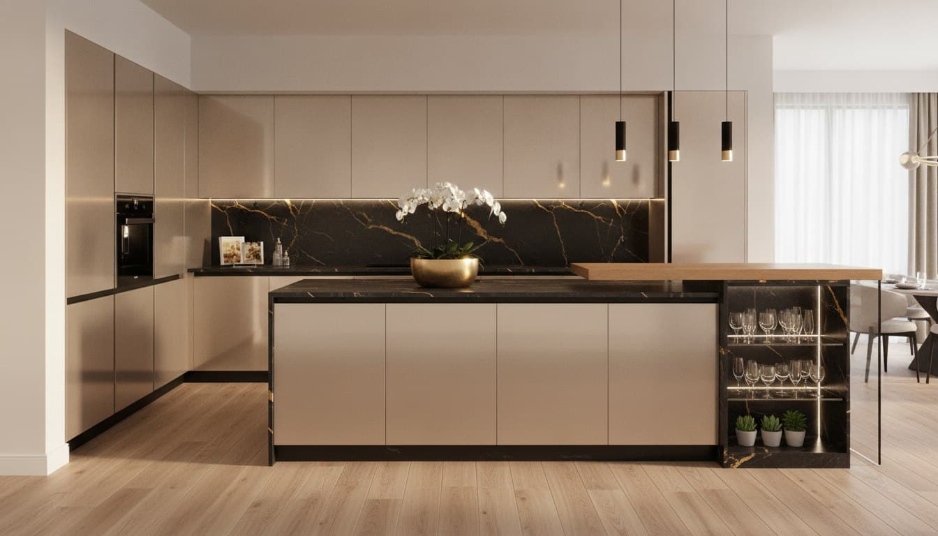Champagne Gold Kitchen