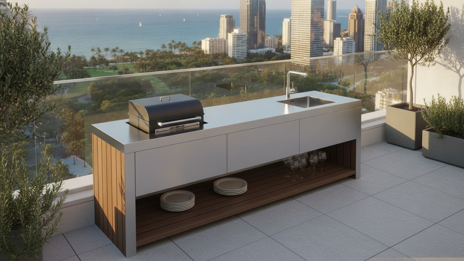 Compact Balcony Kitchen