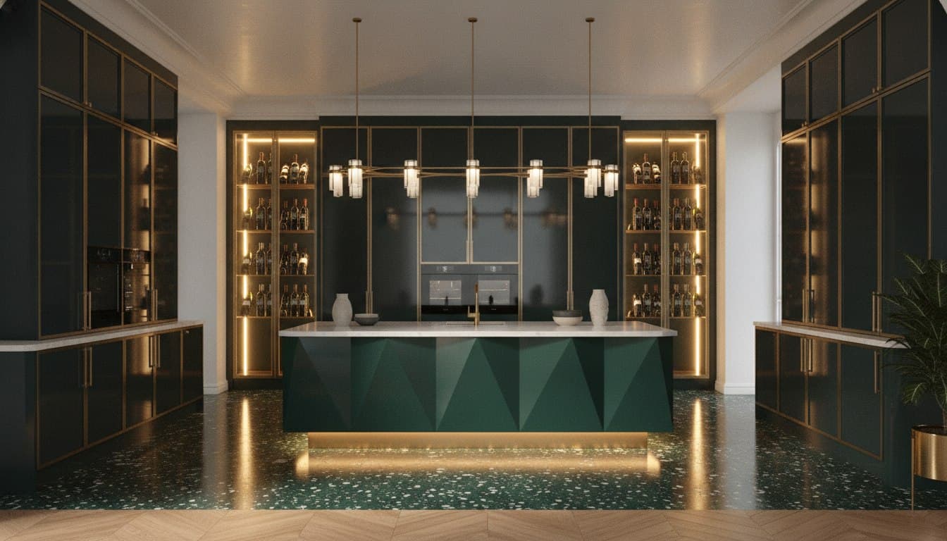 Emerald & Brass Kitchen