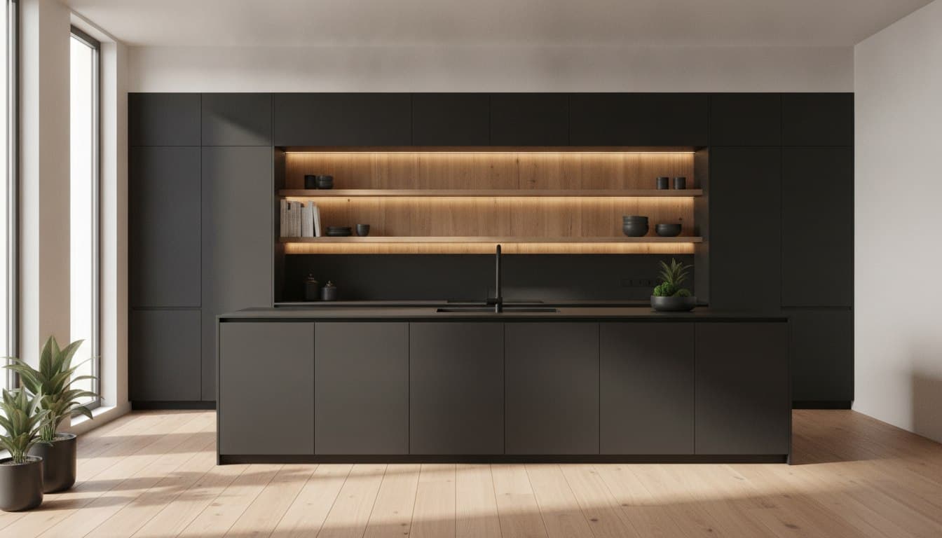 Matte Black Kitchen