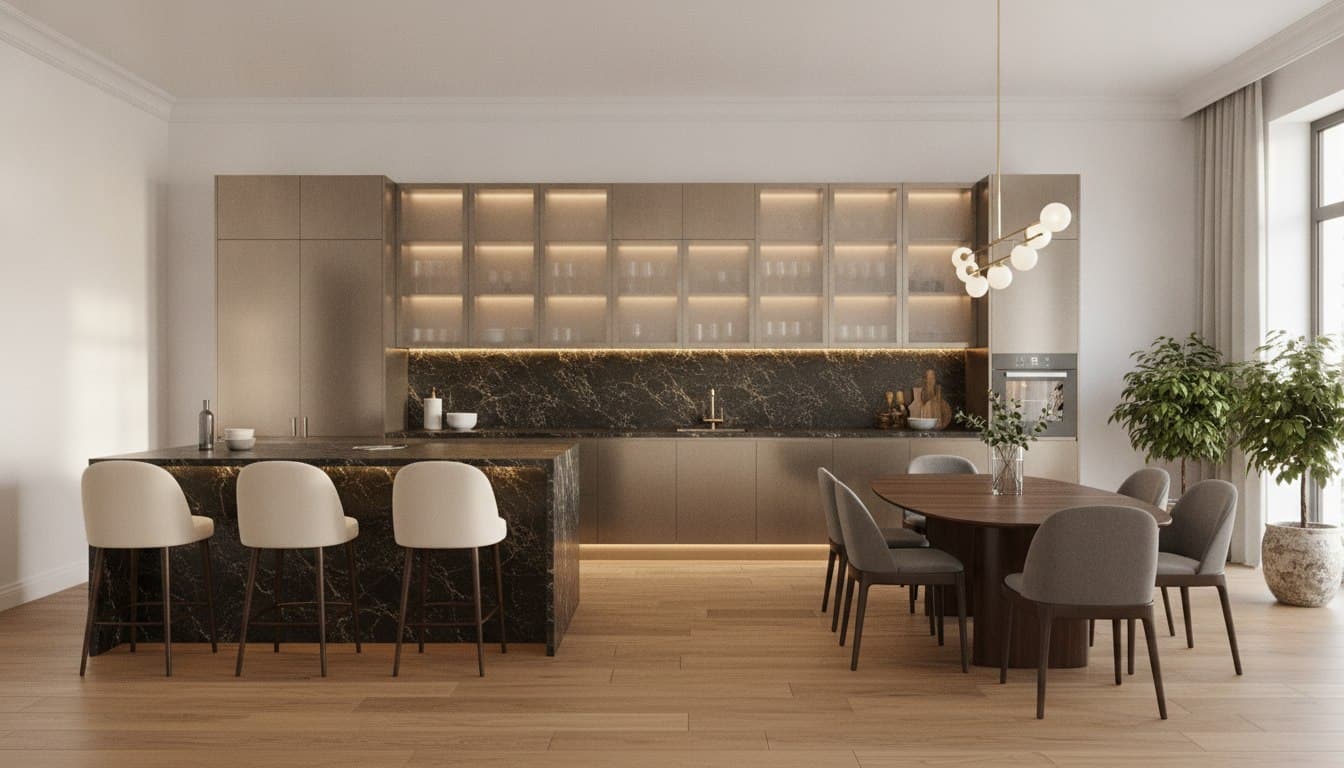 Metallic Thermofoil Kitchen