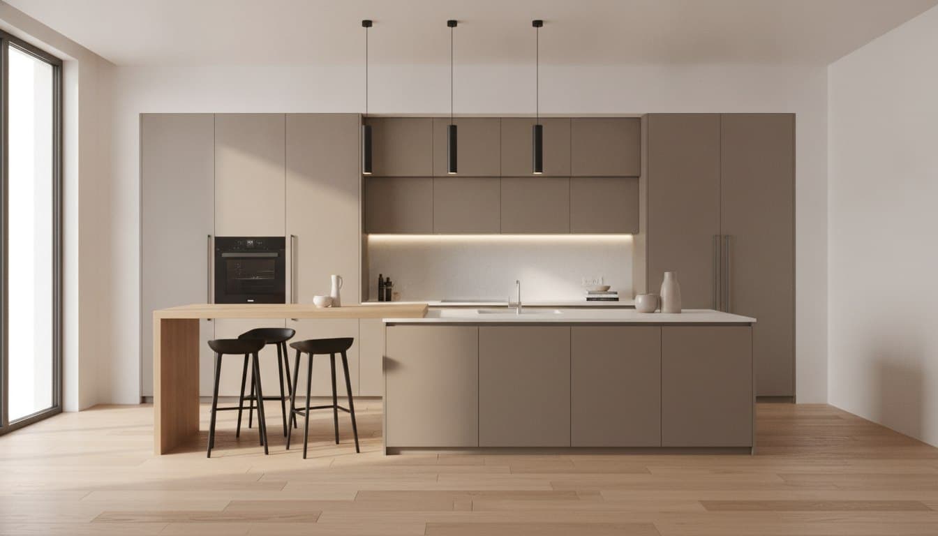 Minimalist Island Kitchen