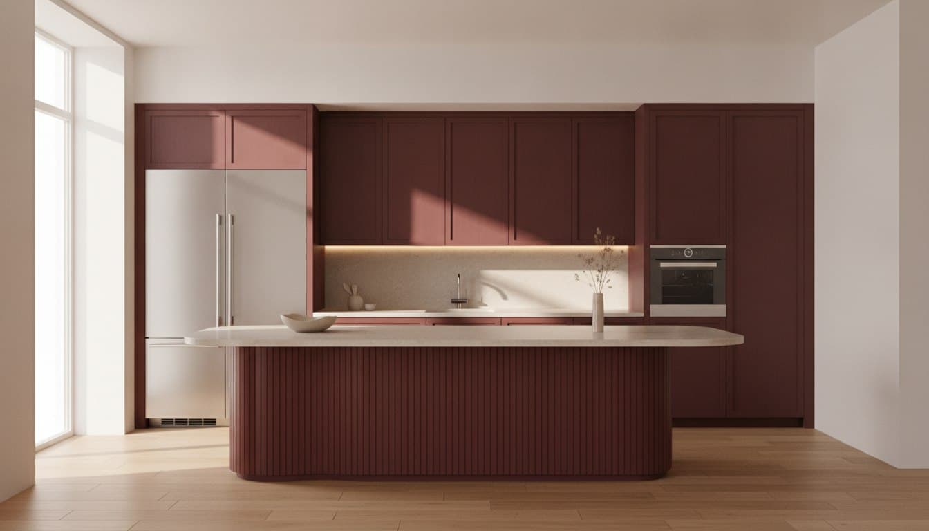 Monet Curved Island Kitchen