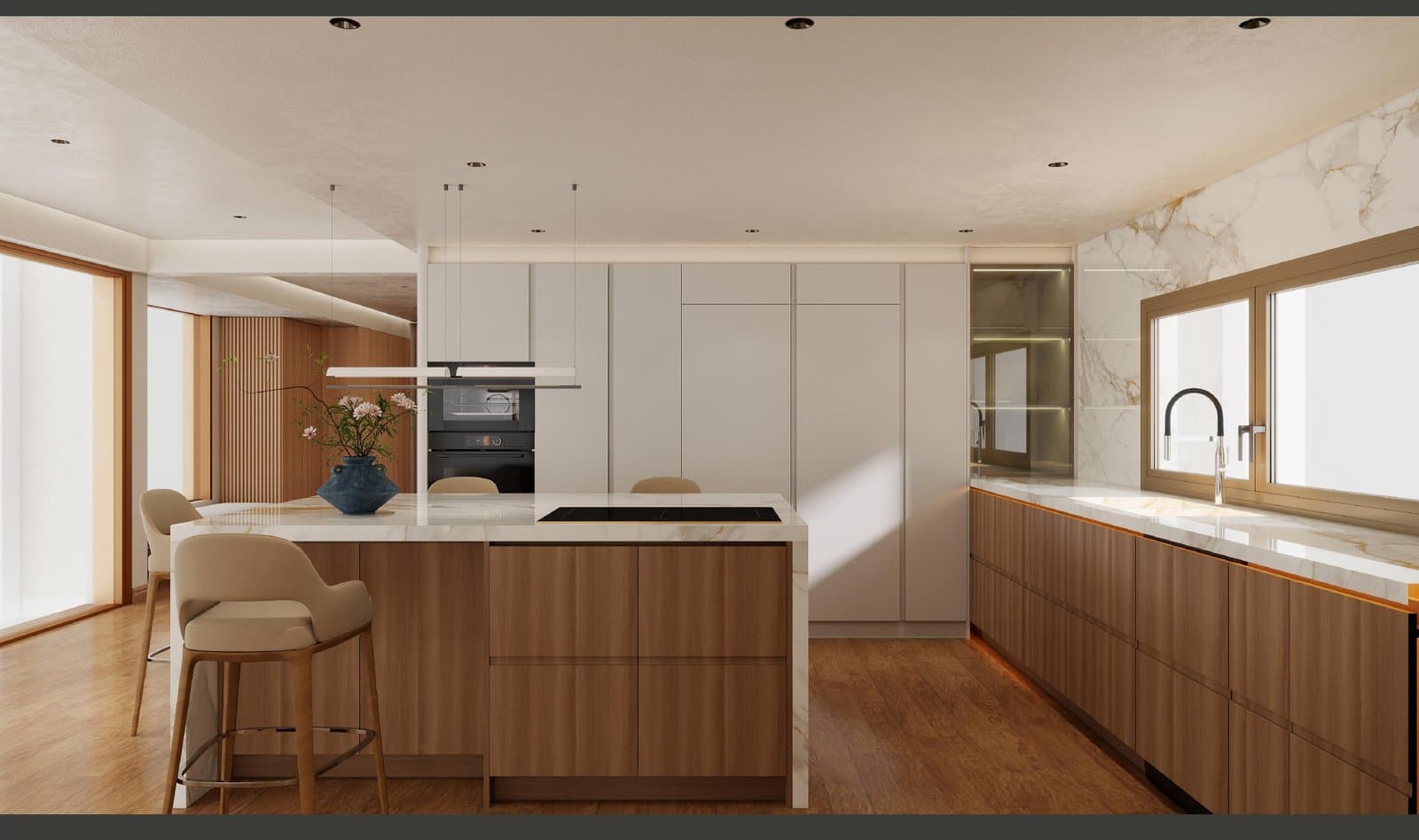 Oak Island Two-Tone Kitchen