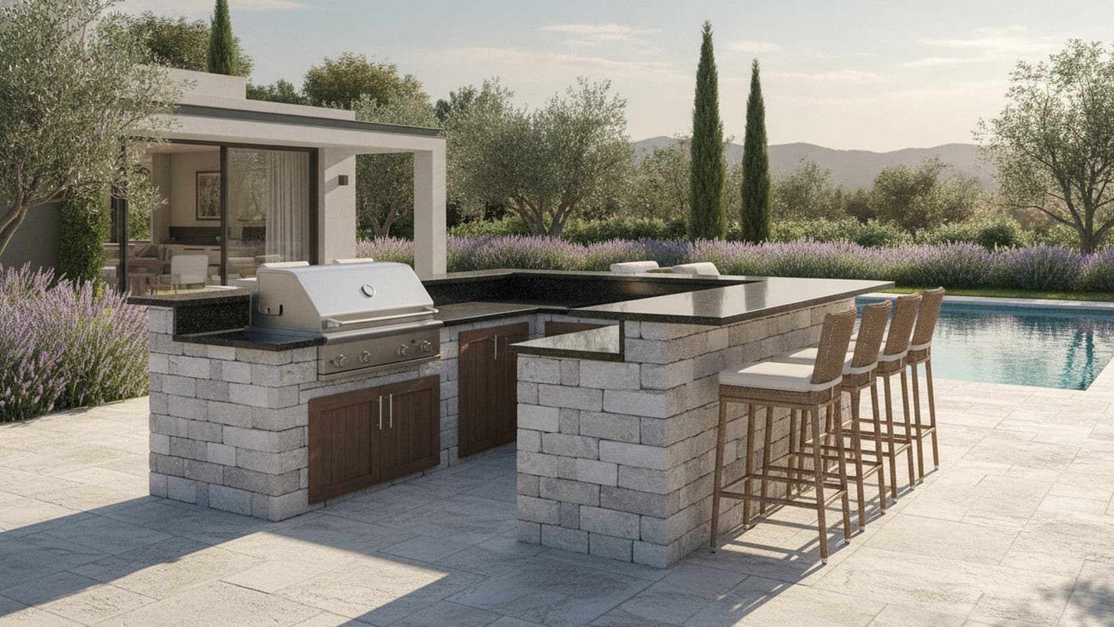 Outdoor Island Kitchen