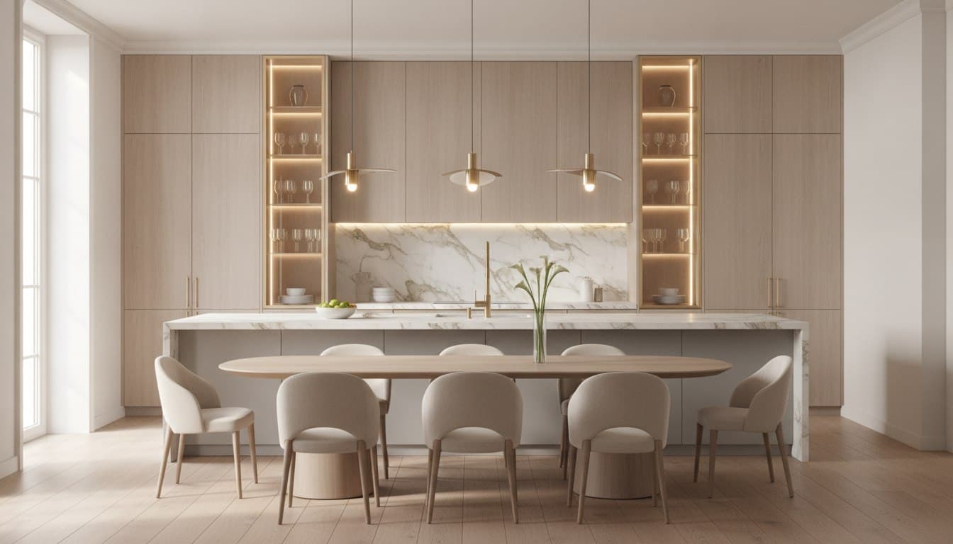 Seville Marble Island Kitchen
