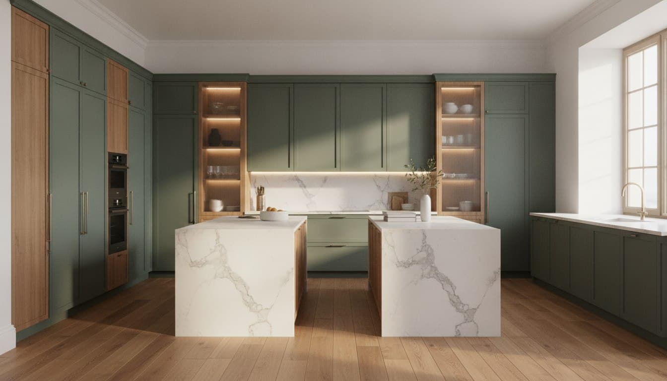 Teal & Wood Kitchen