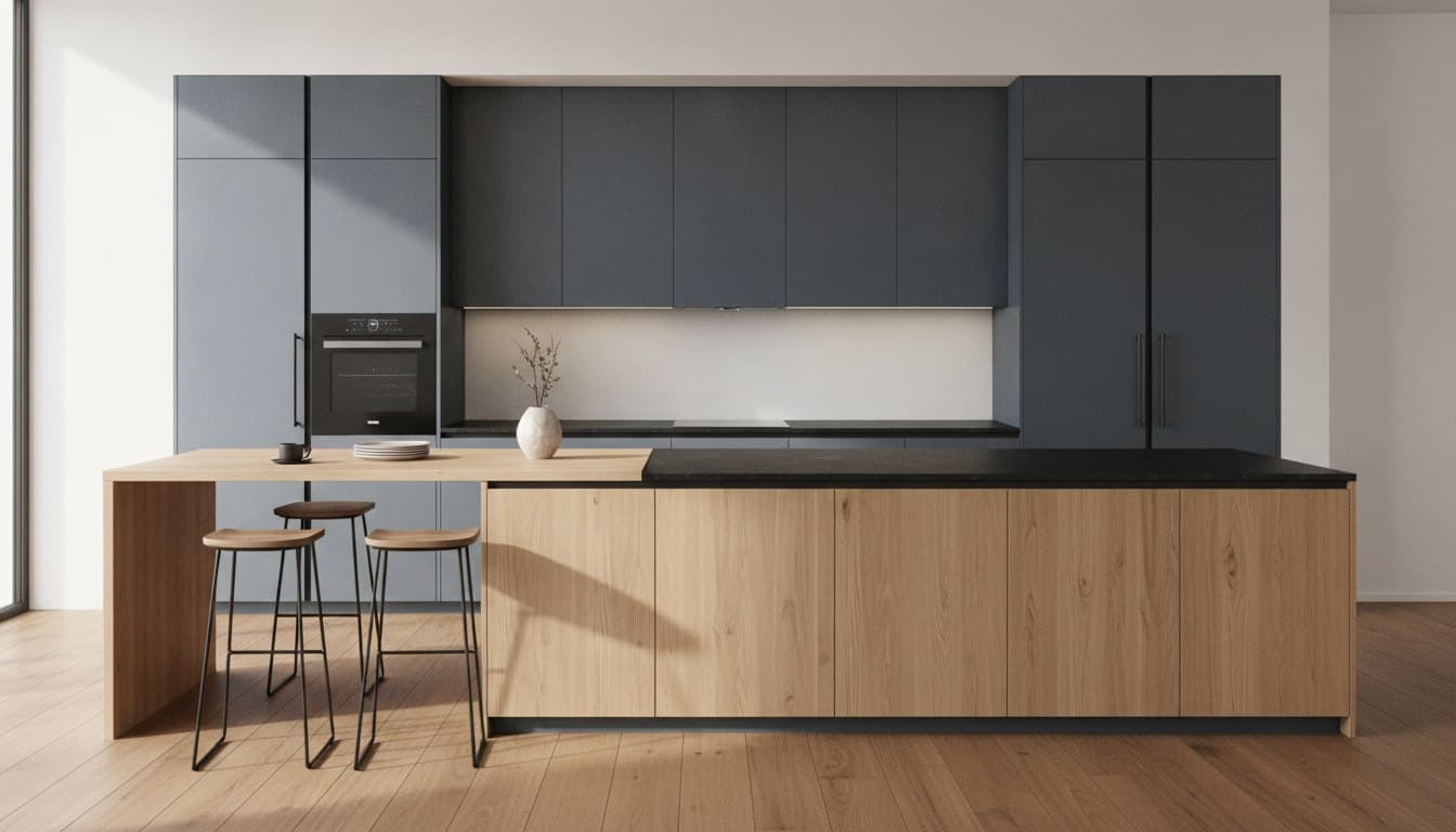 Wood & Slate Island Kitchen