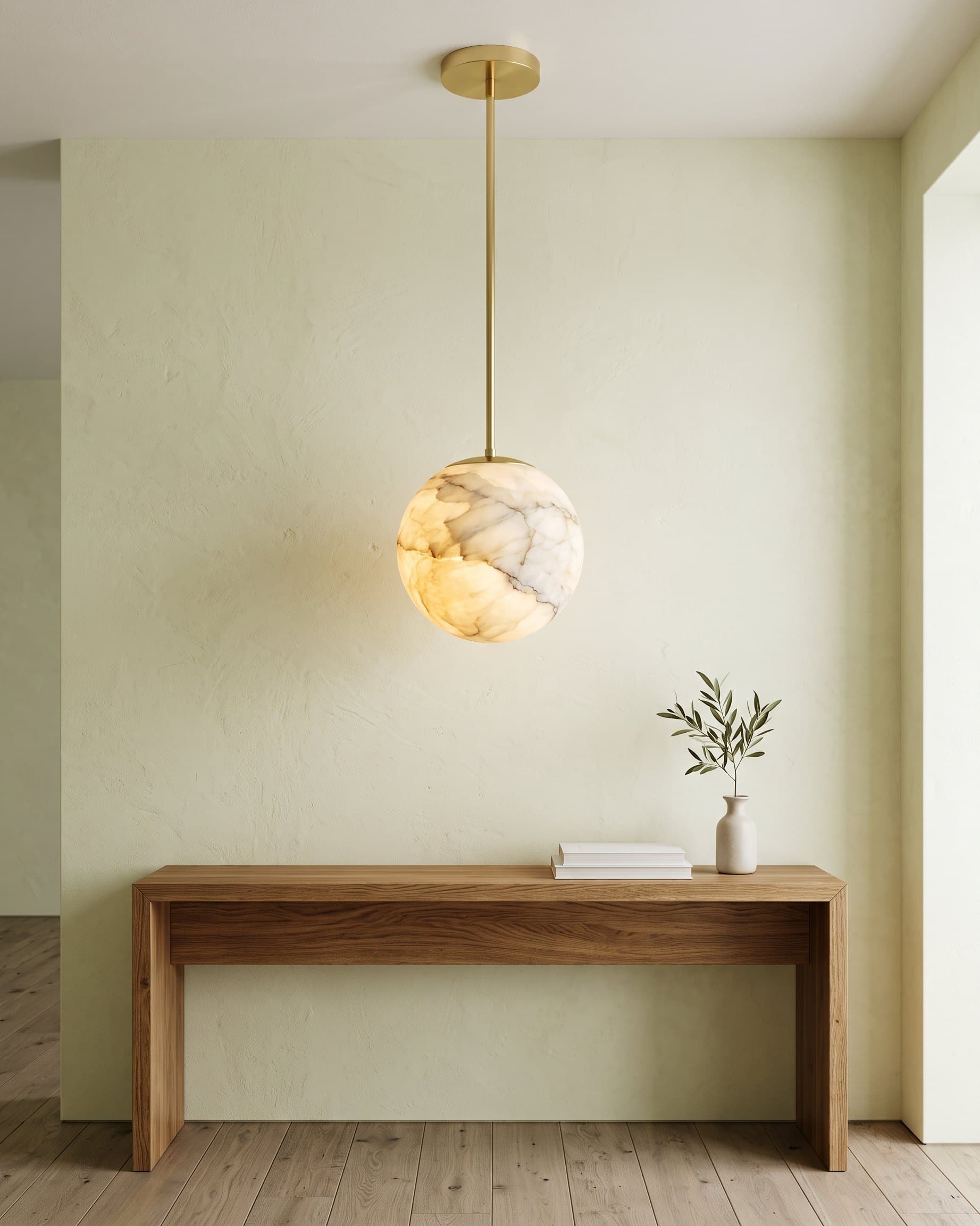 Alabaster Globe Pendant