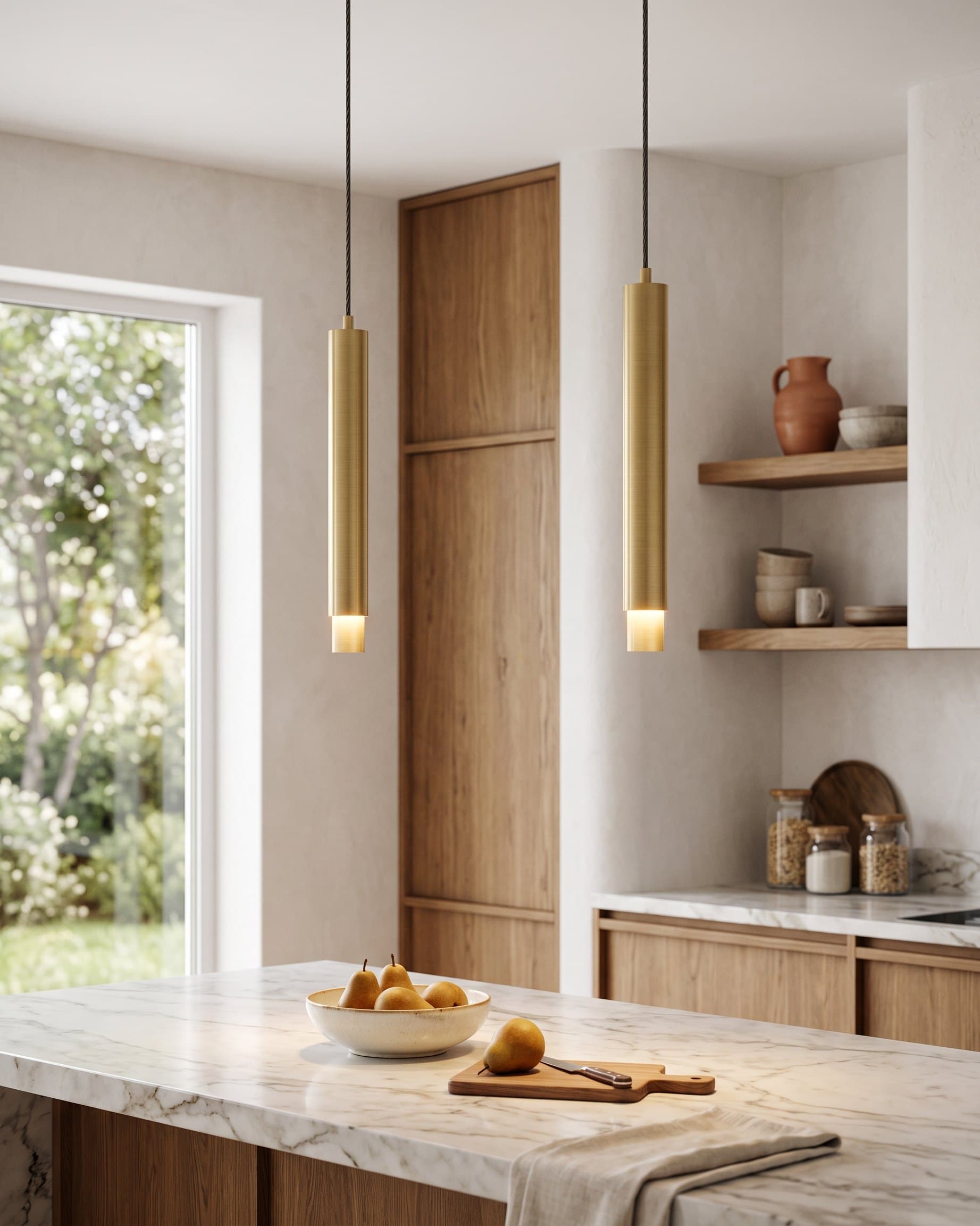 Brass Cylinder Pendant