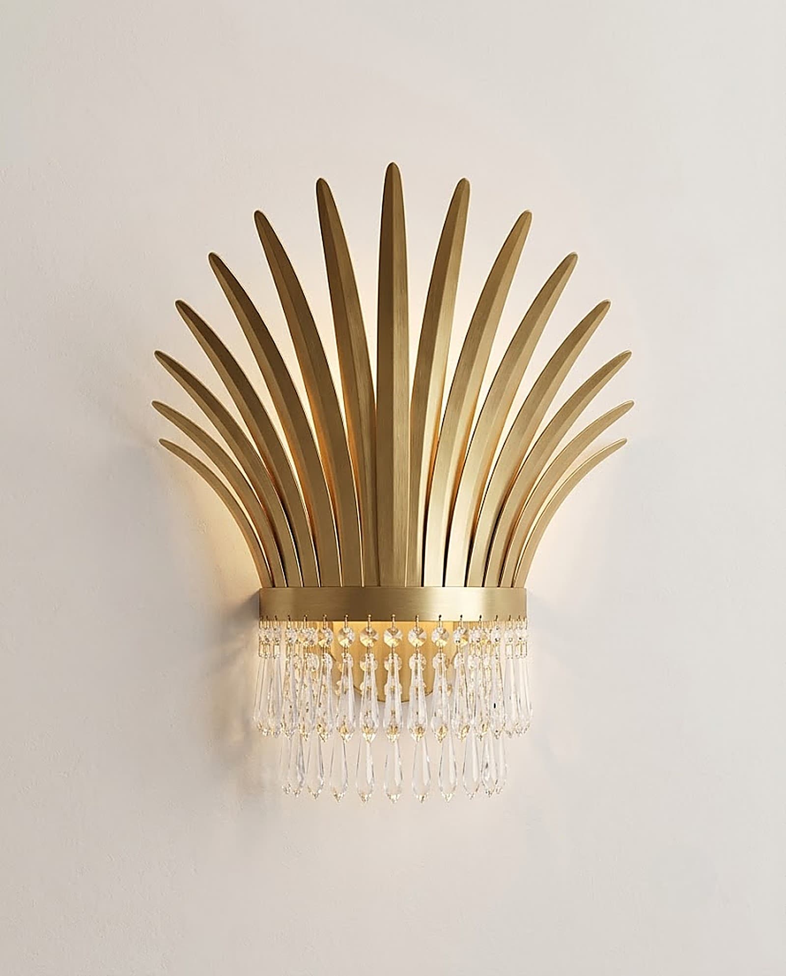 Brass Plume Wall Sconce