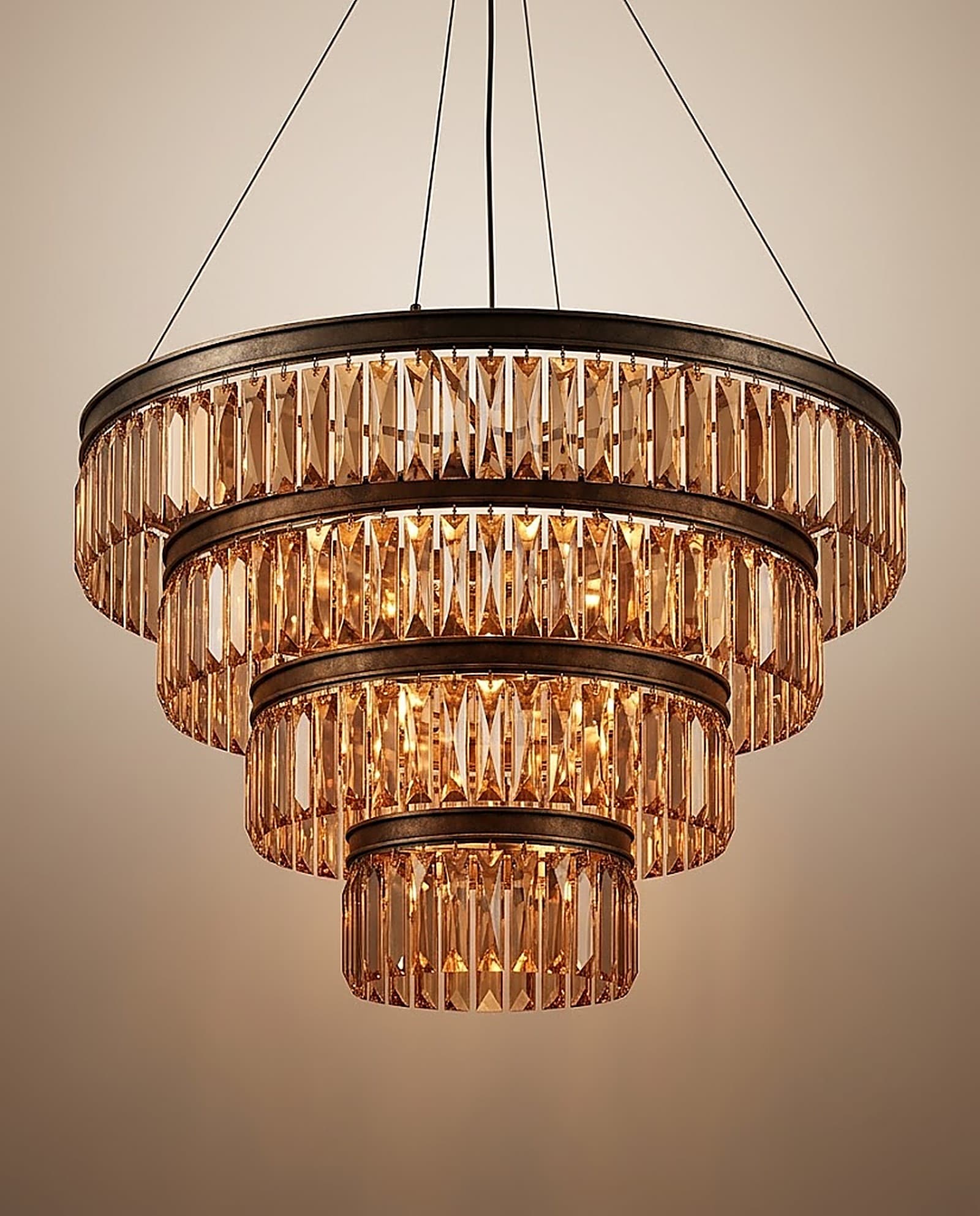 Cascade Tiered Crystal Chandelier