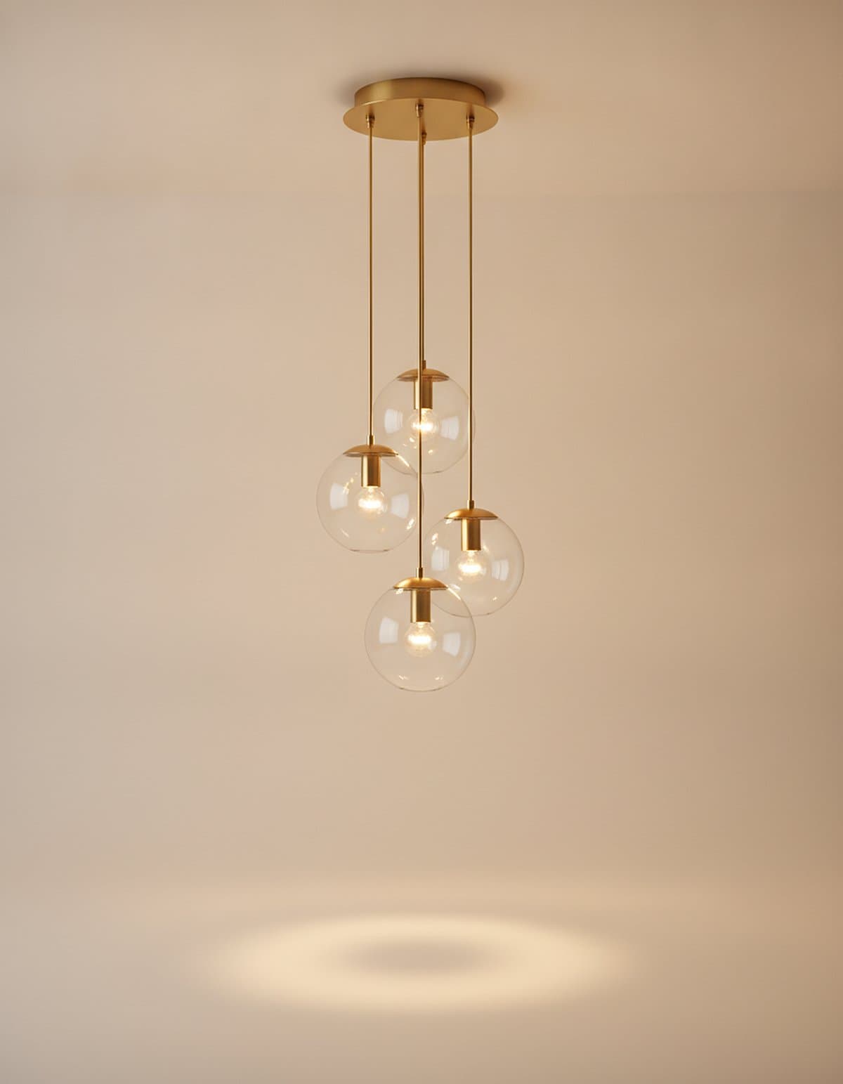 Clear Glass Globe Cluster Pendant