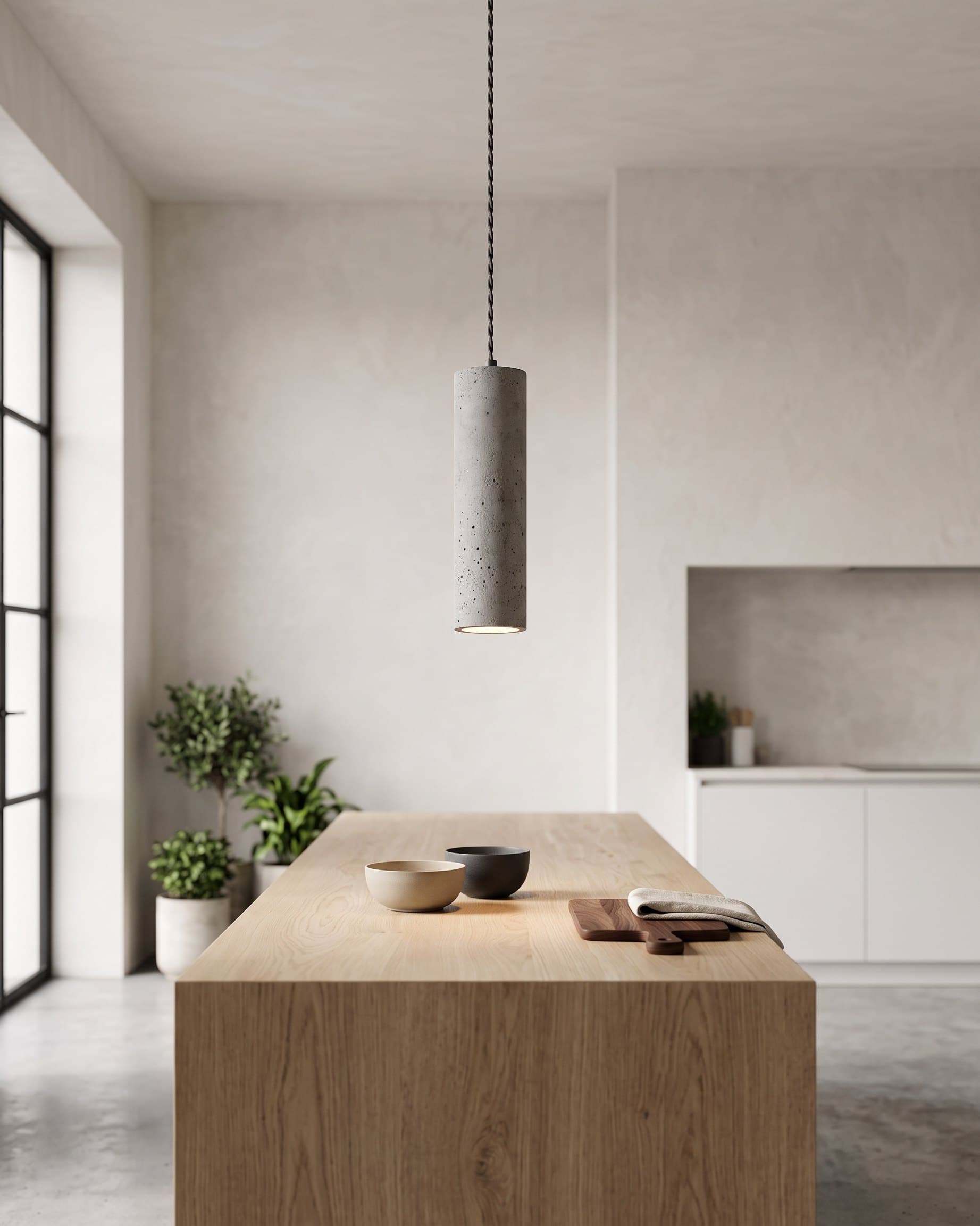 Concrete Cylinder Pendant