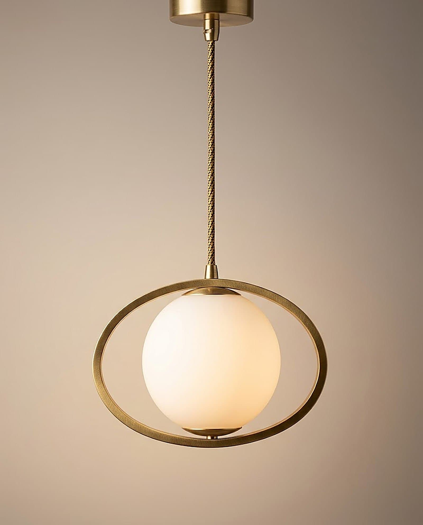 Brass Halo Globe Pendant