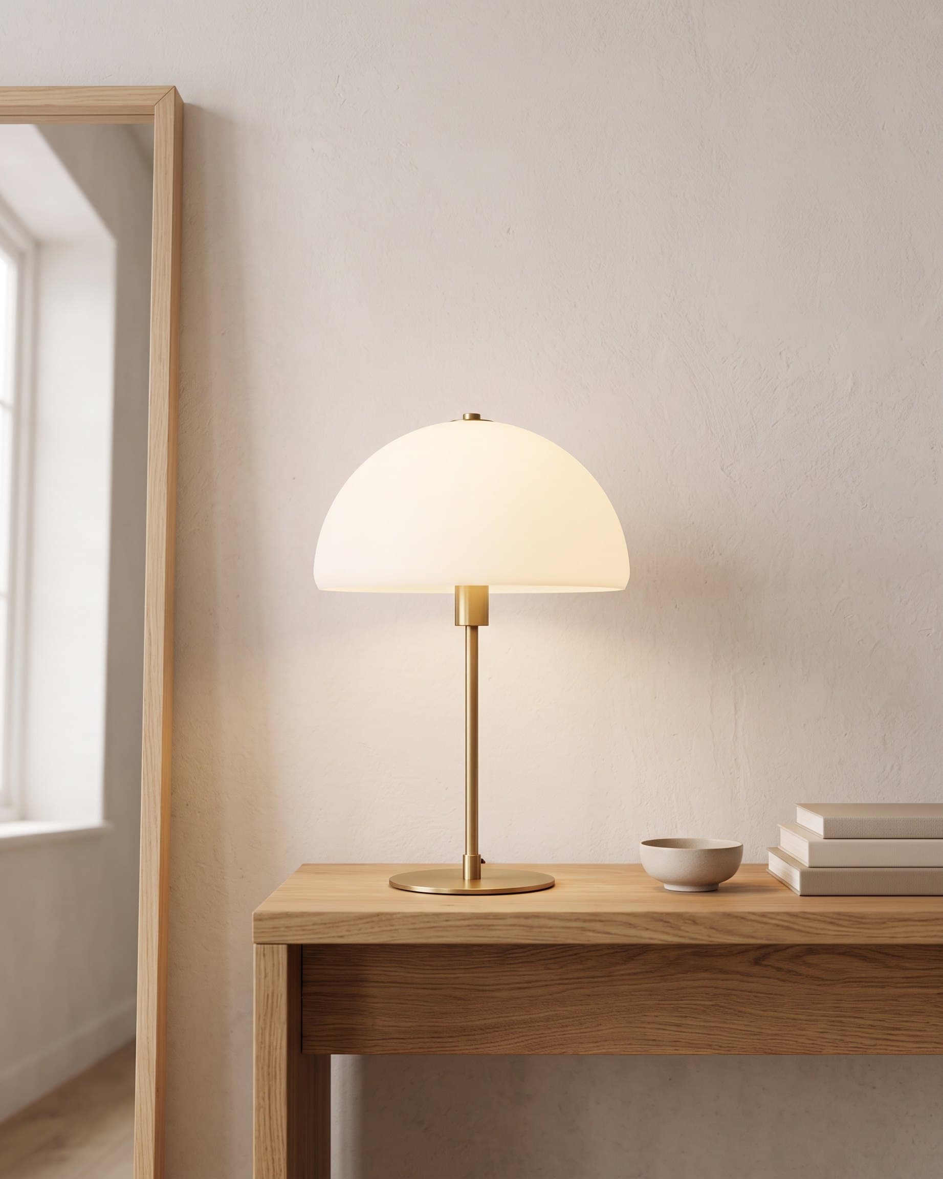 Glass Mushroom Table Lamp