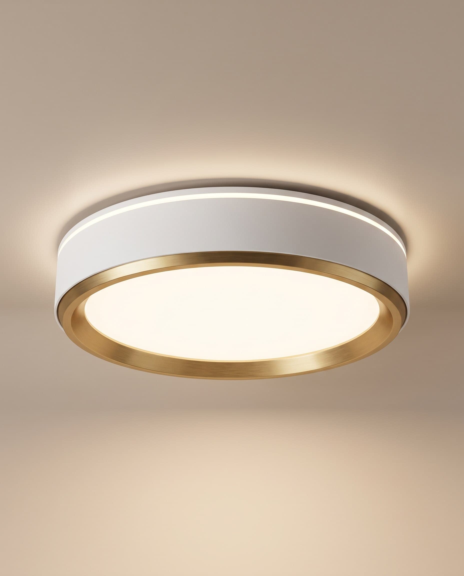 Gold-Ring LED Flush Mount