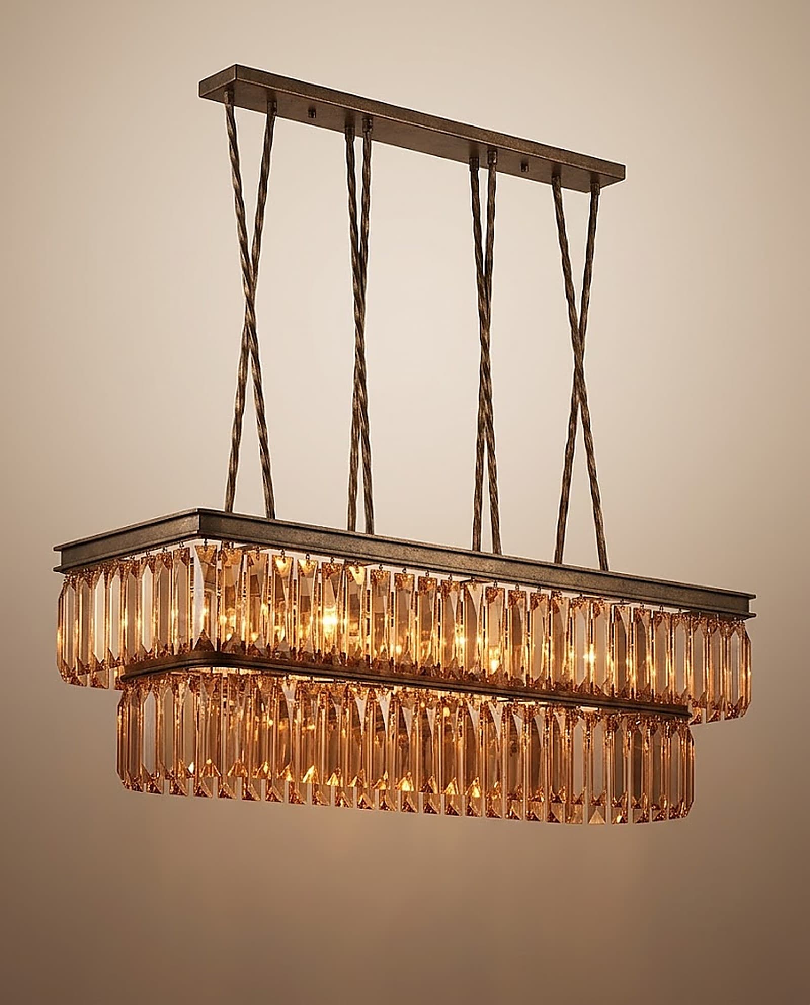 Linear Crystal Island Chandelier